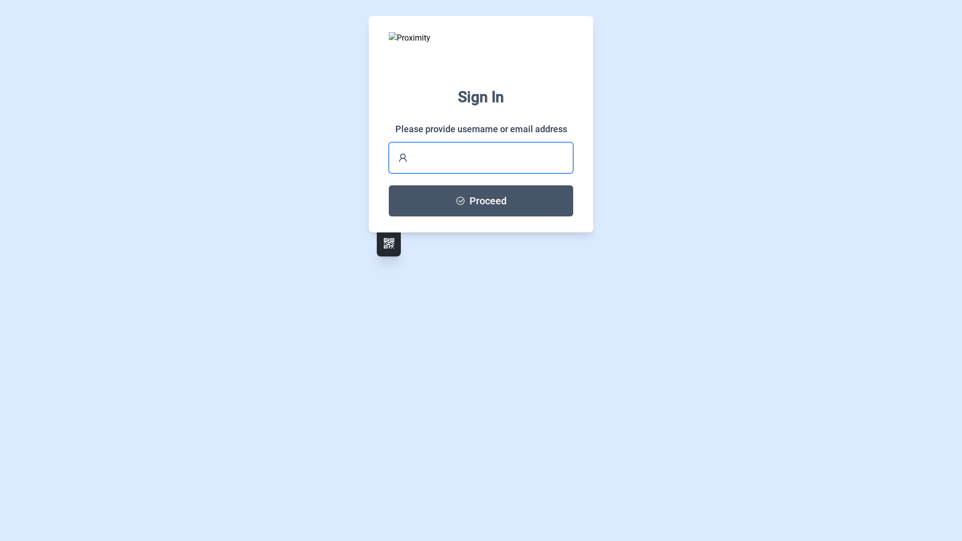 Screenshot of auth.proximity.sh