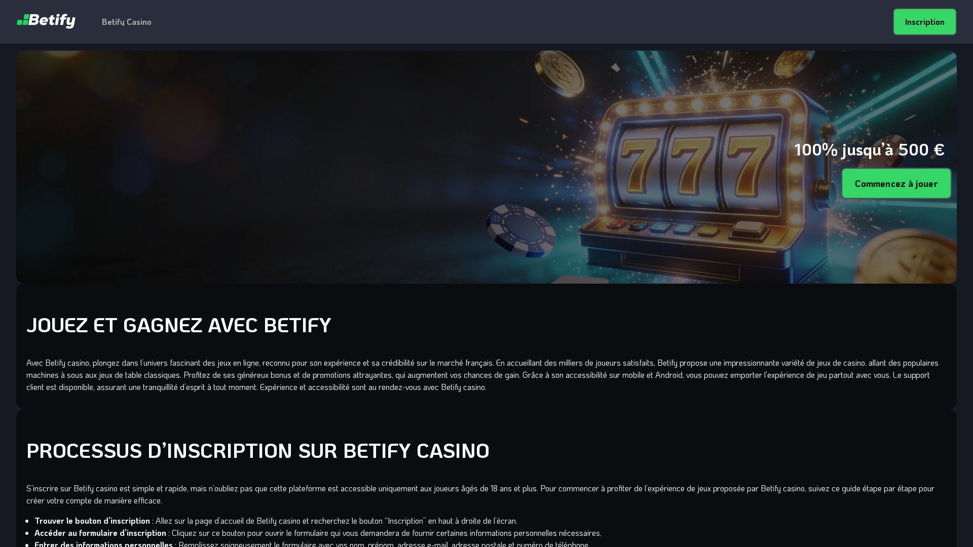 Screenshot of betify-casino-france1.com