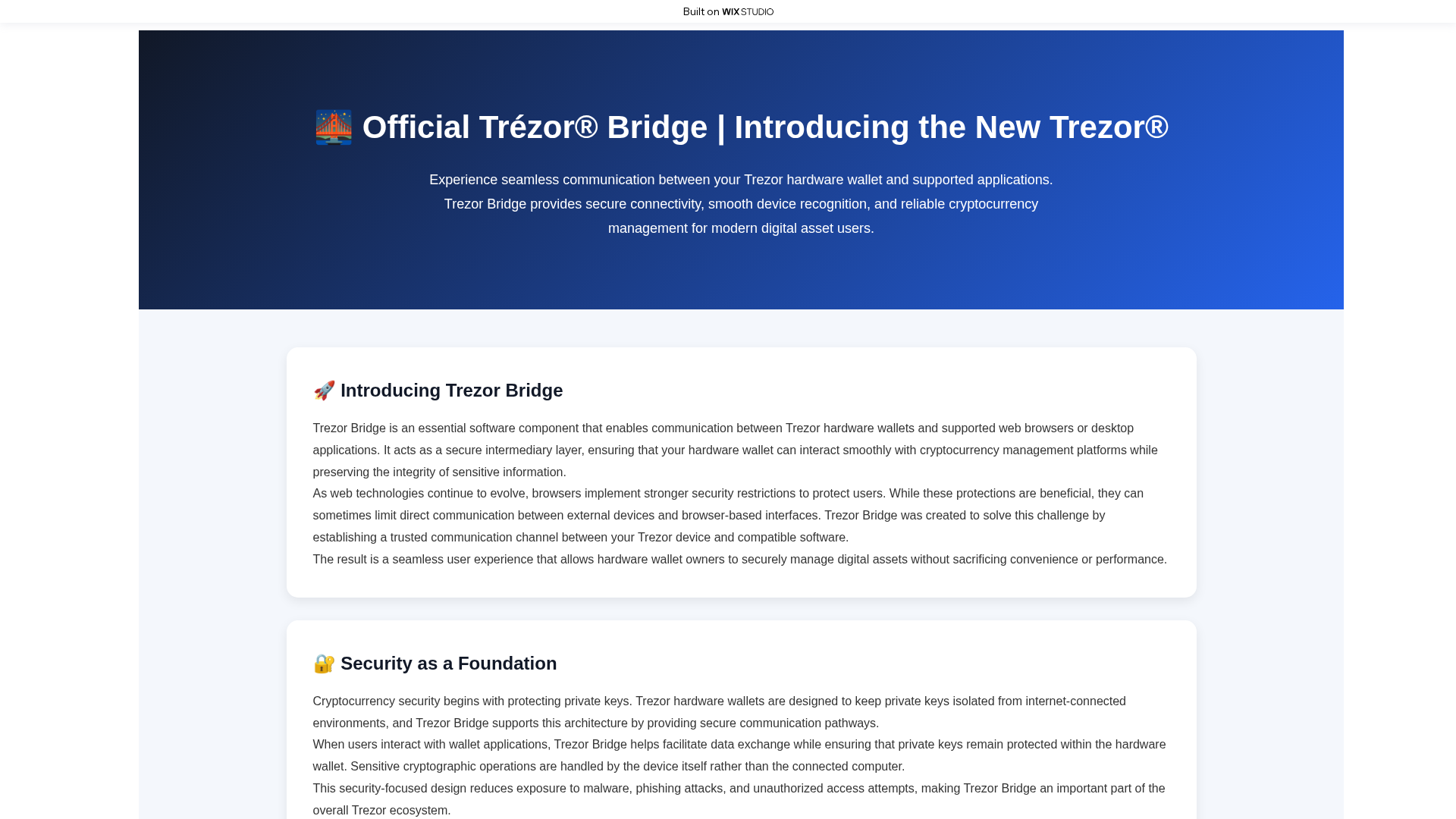 Screenshot of bridge-trz.wixstudio.com