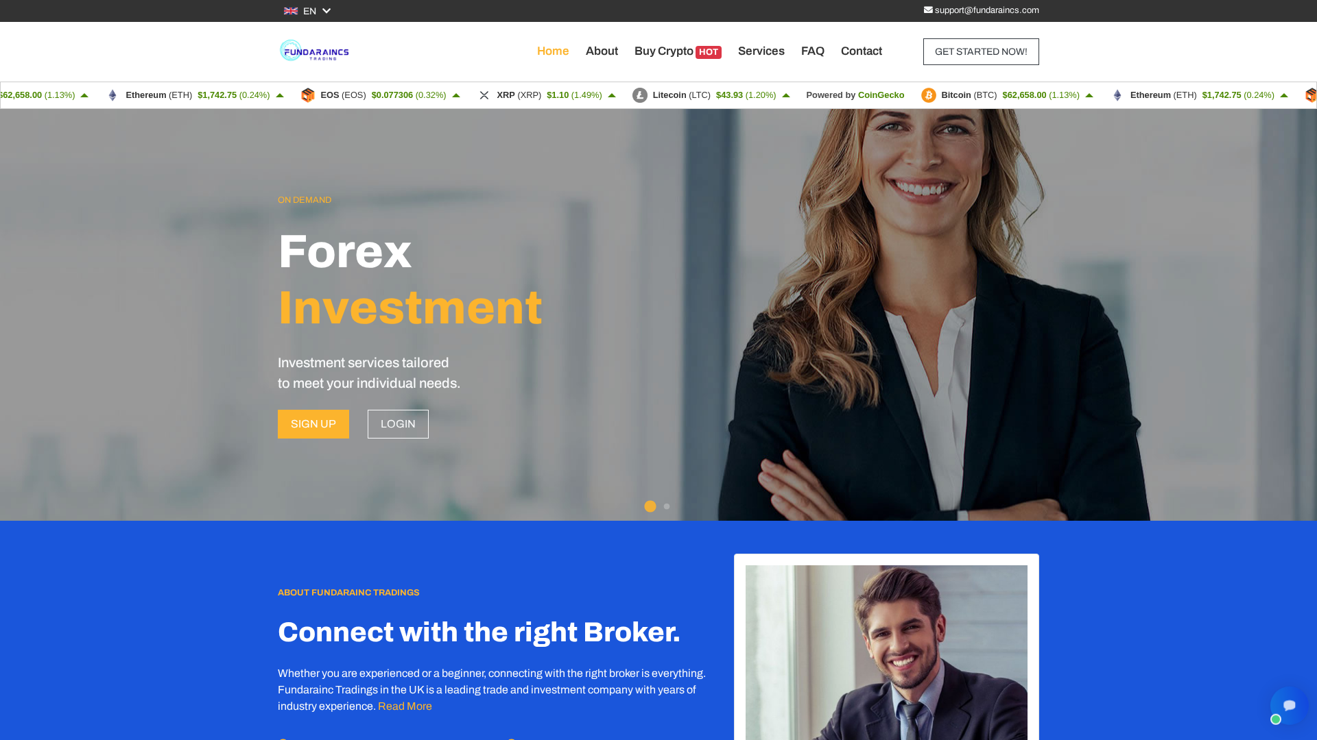 Screenshot of fundaraincs.com