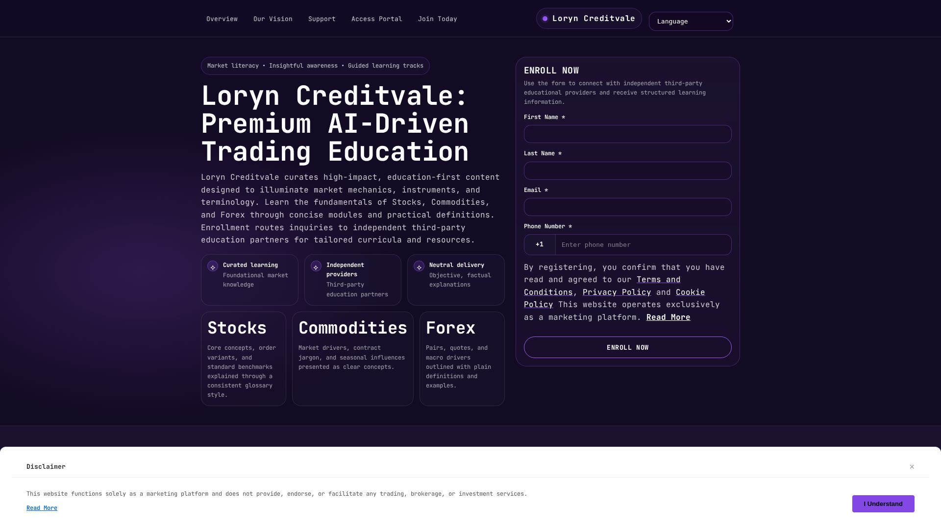 Screenshot of loryncreditvale.digital