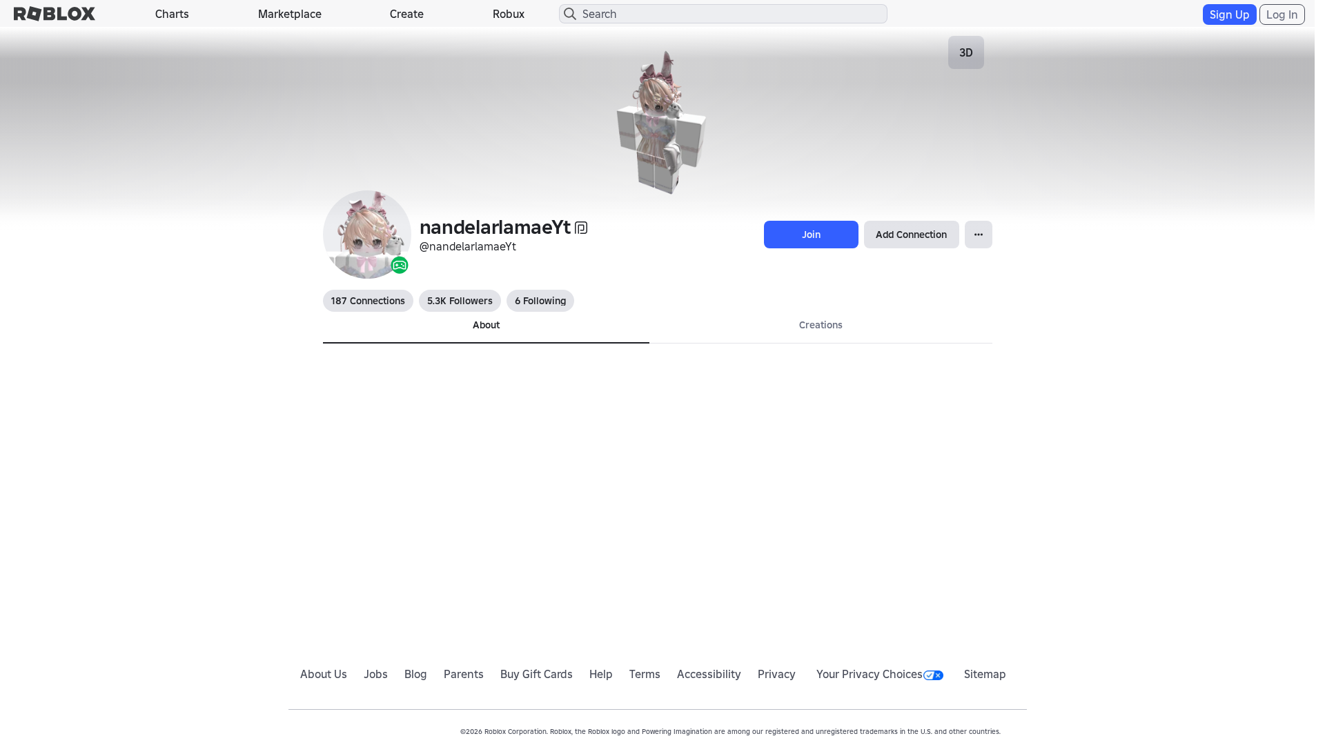 Screenshot of www.roblox.com.bi