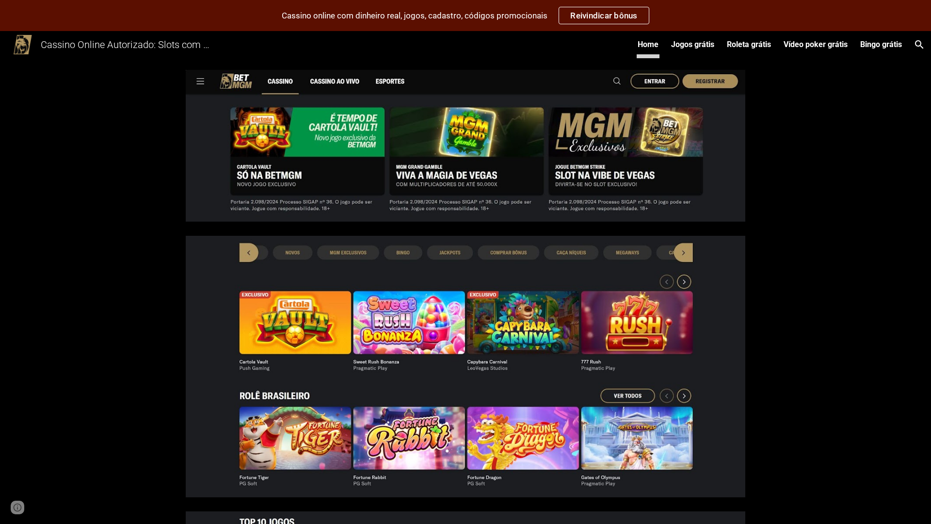 Screenshot of www.cassinolive.art