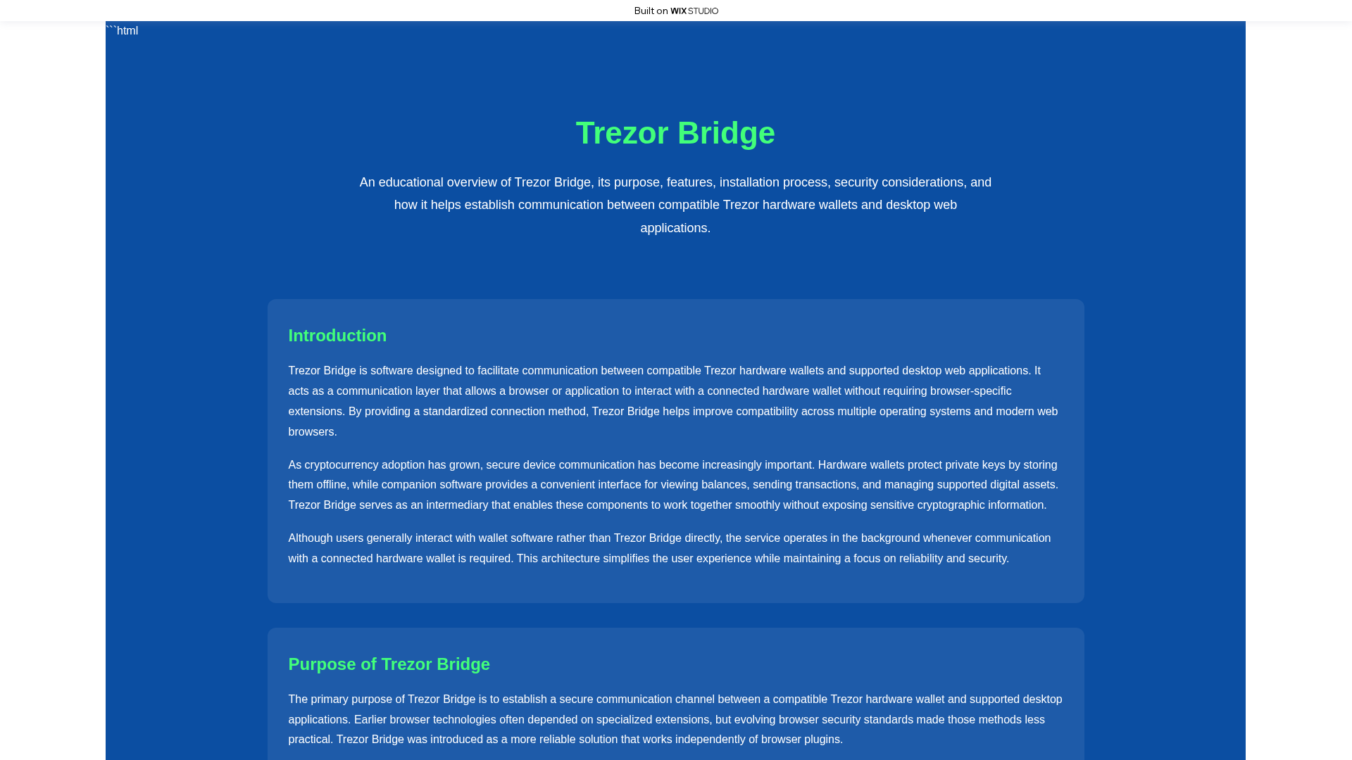 Screenshot of care-bridgeapp.wixstudio.com
