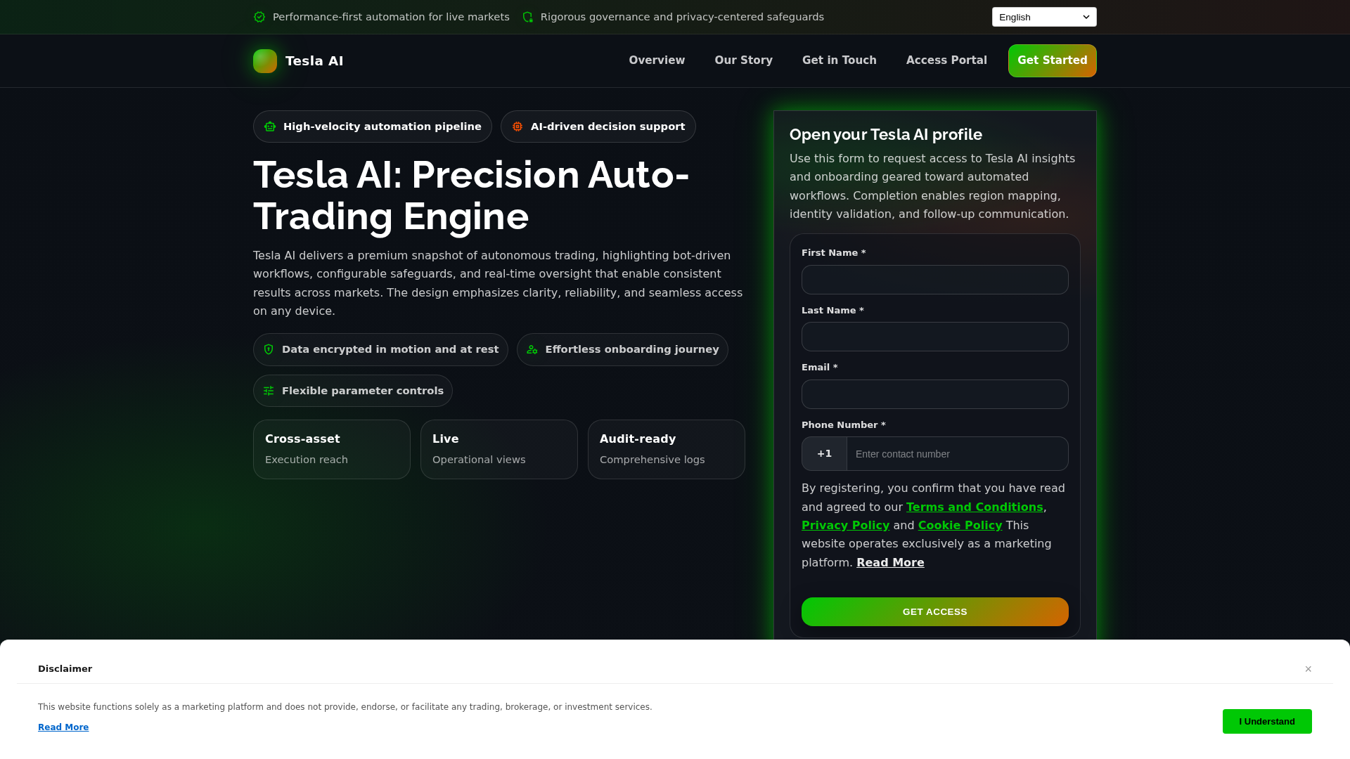 Screenshot of tesla-ai.click