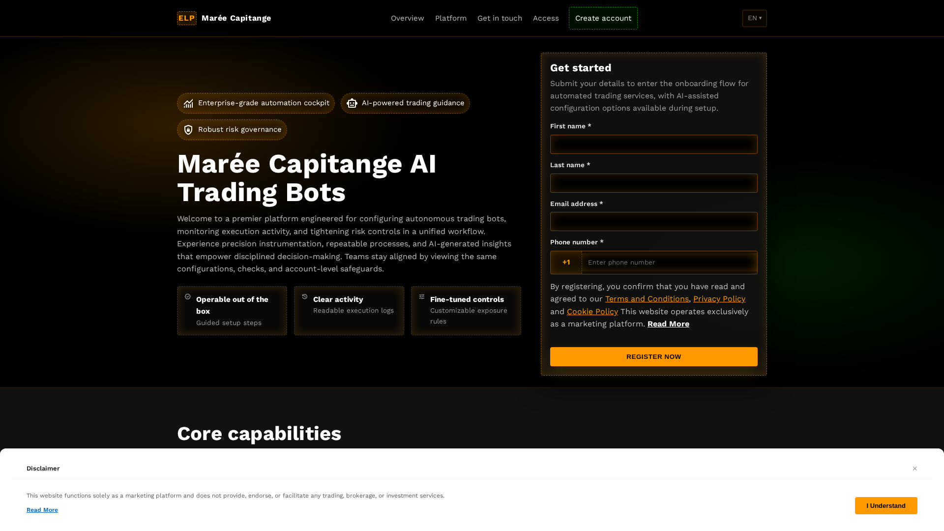 Screenshot of mareecapitange.digital