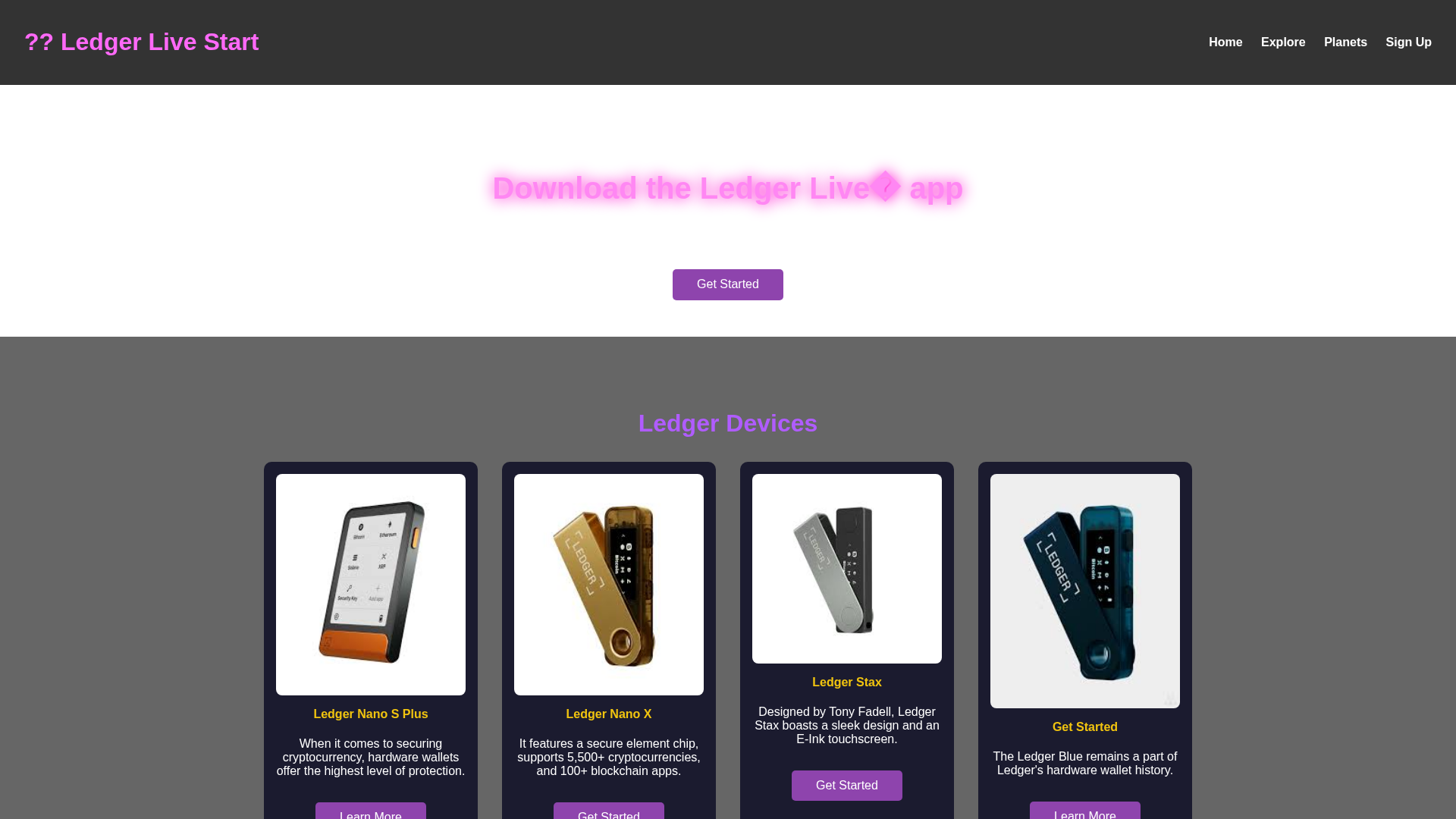 Screenshot of learn-ledger-live-download.netlify.app