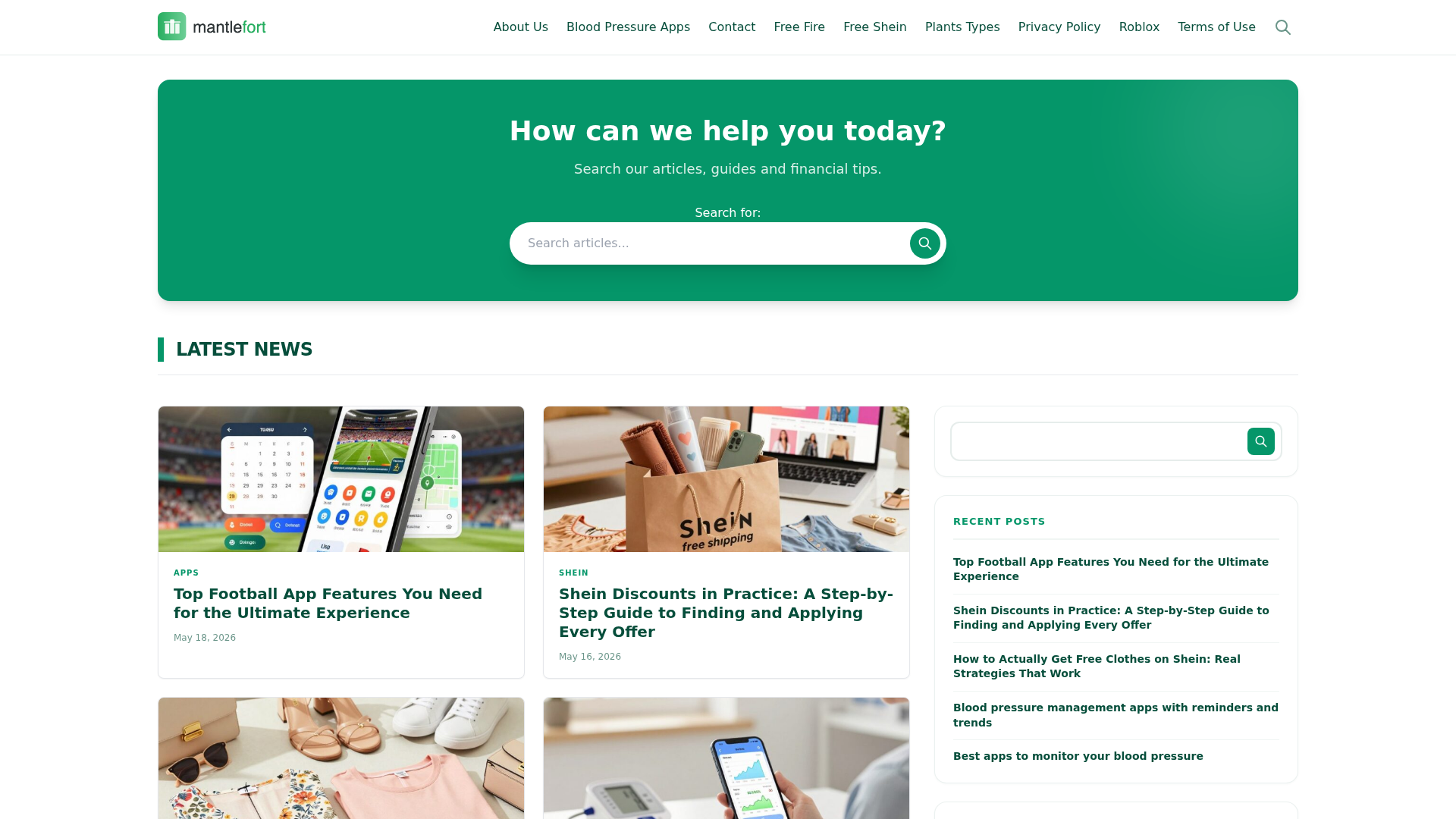 Screenshot of mantlefort.com