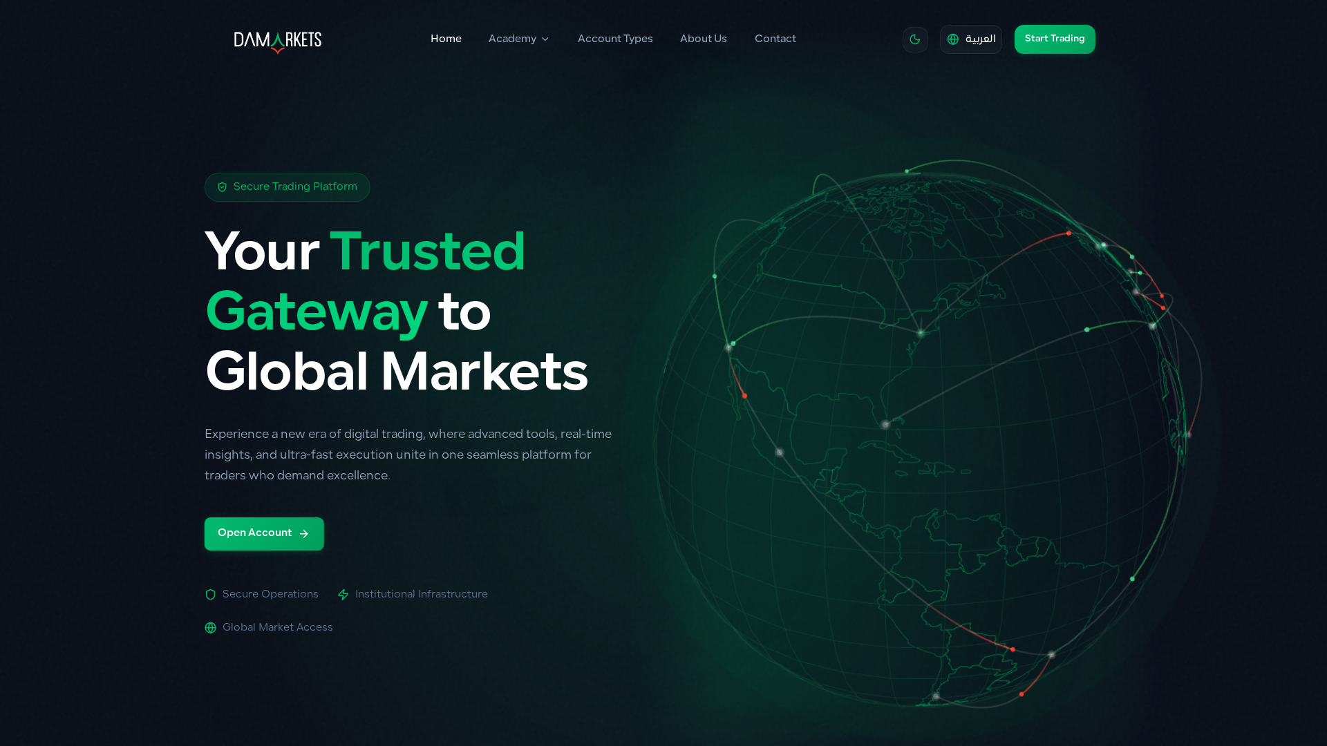 Screenshot of damarketslimited.com