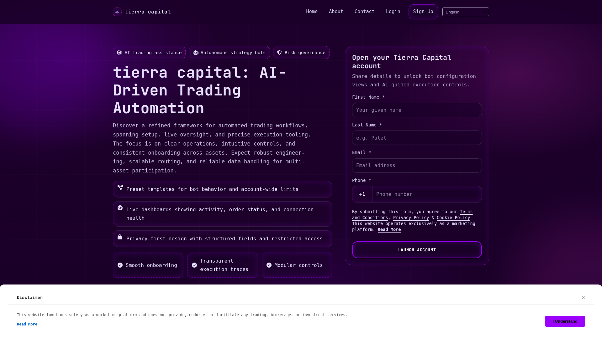 Screenshot of tierracapital.pro