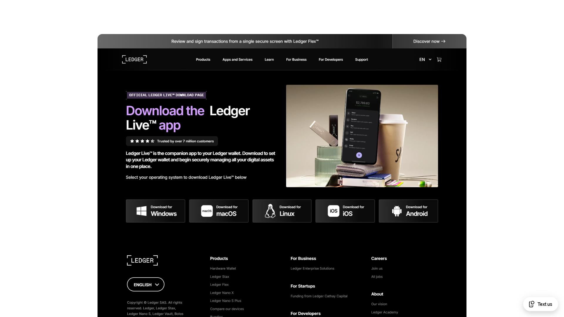 Screenshot of ledger-iostta-web-us.square.site