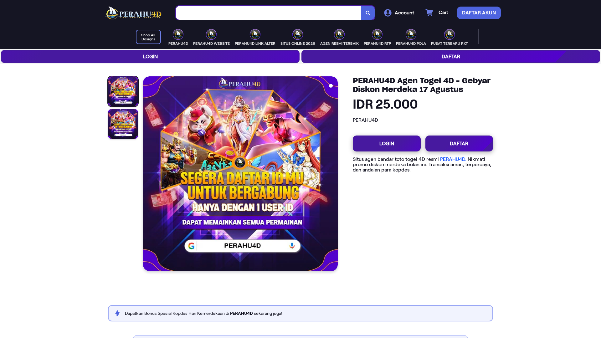 Screenshot of perahu4d.com