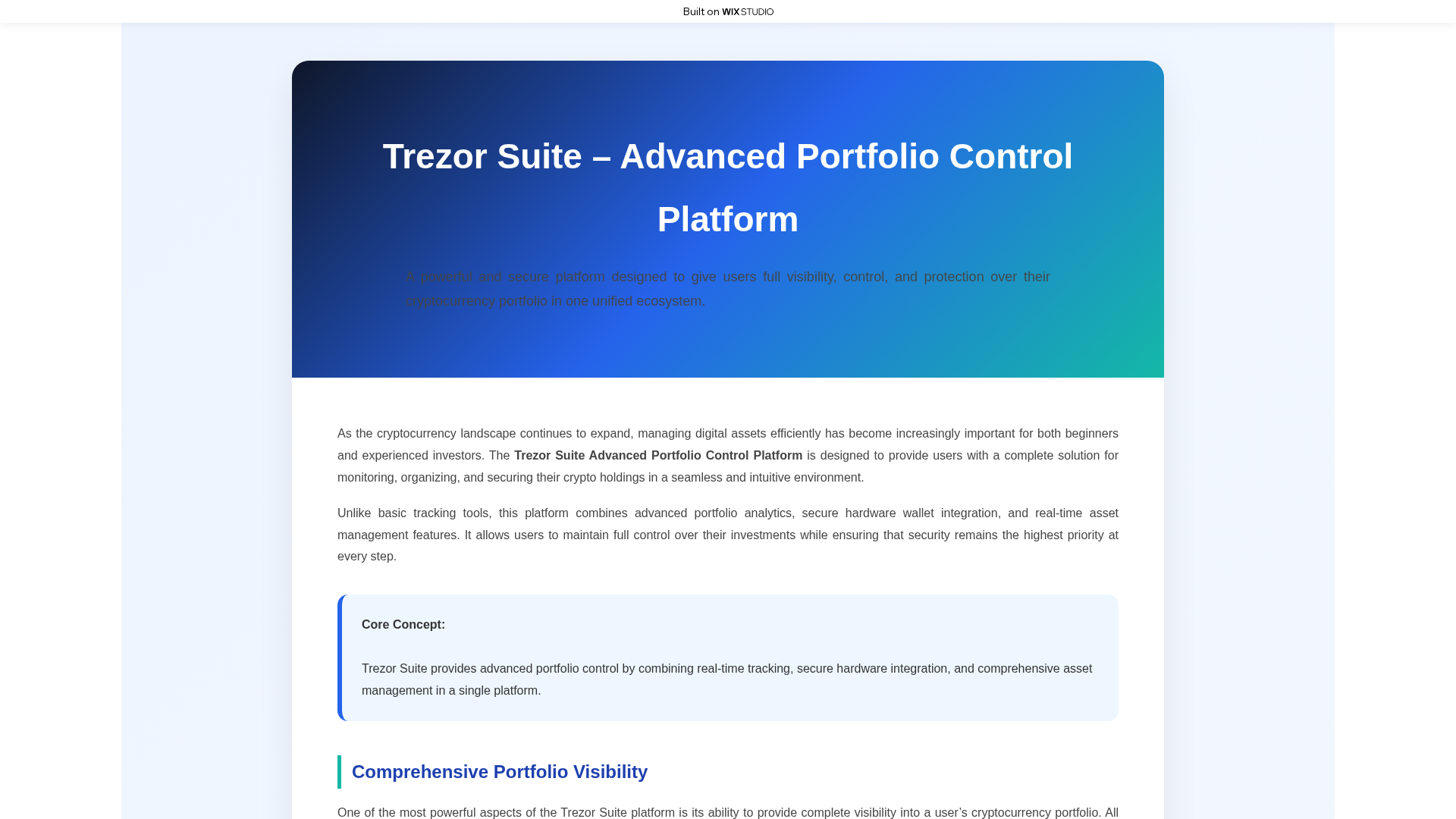 Screenshot of appsuites-trexzor.wixstudio.com