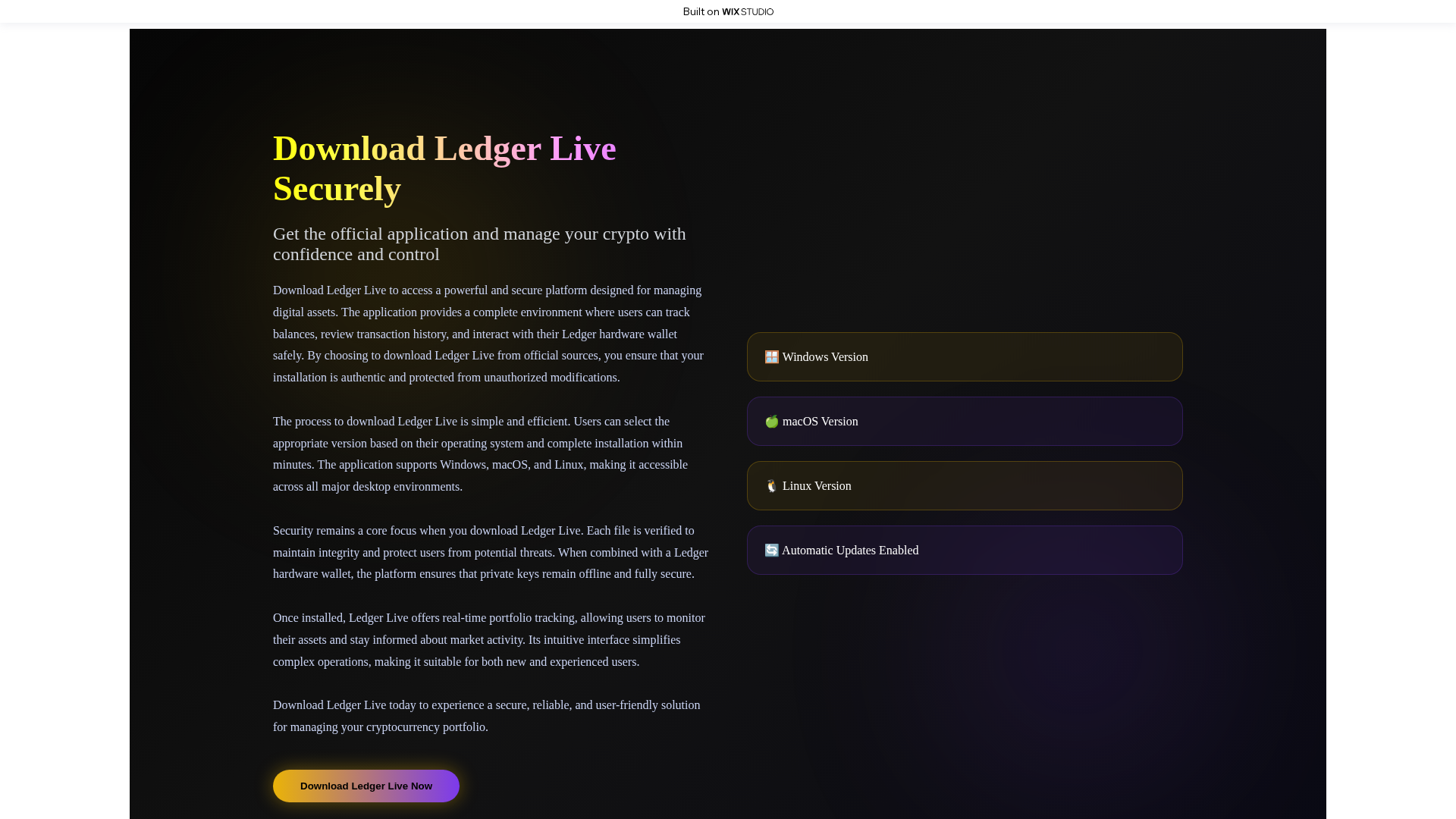 Screenshot of dev-ledgrlivd.wixstudio.com