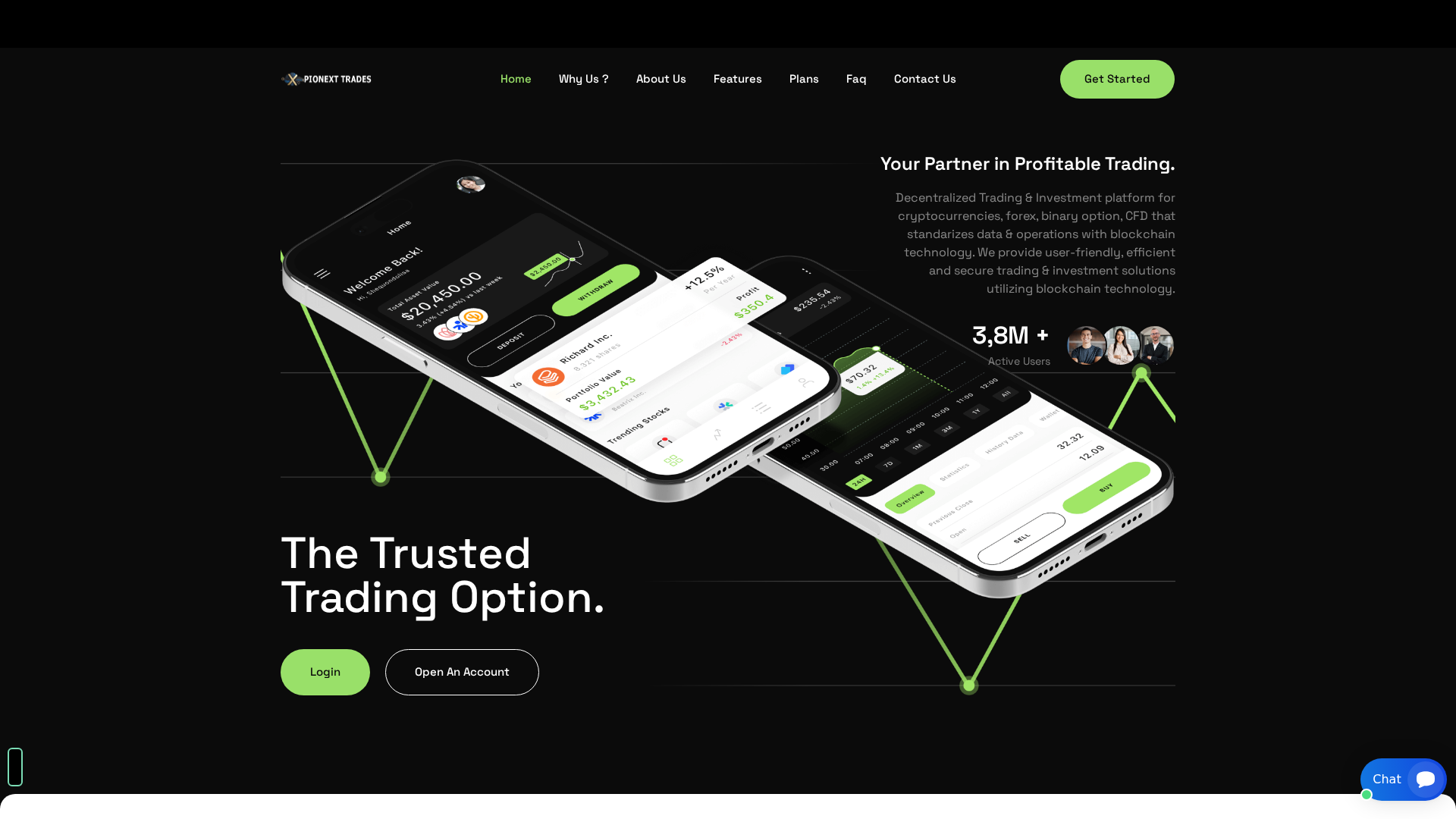 Screenshot of pionexttrades.com