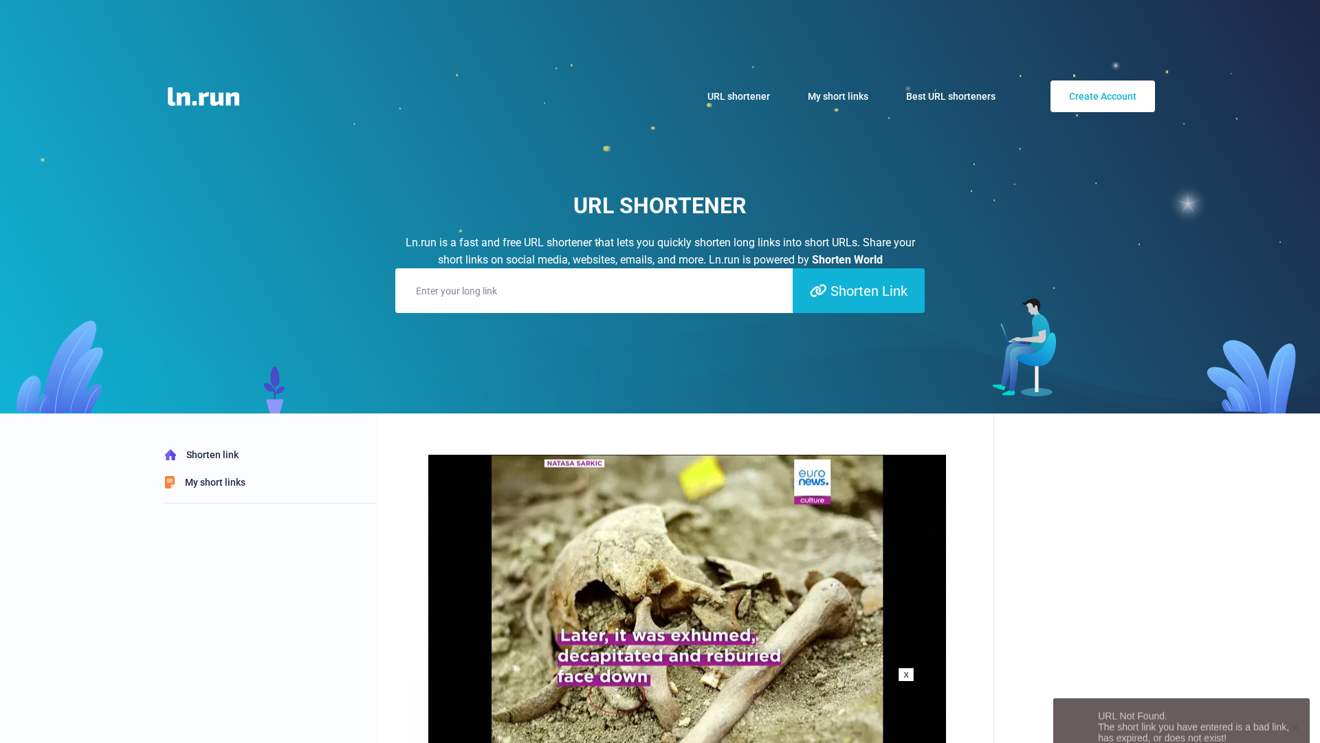 Screenshot of ln.run