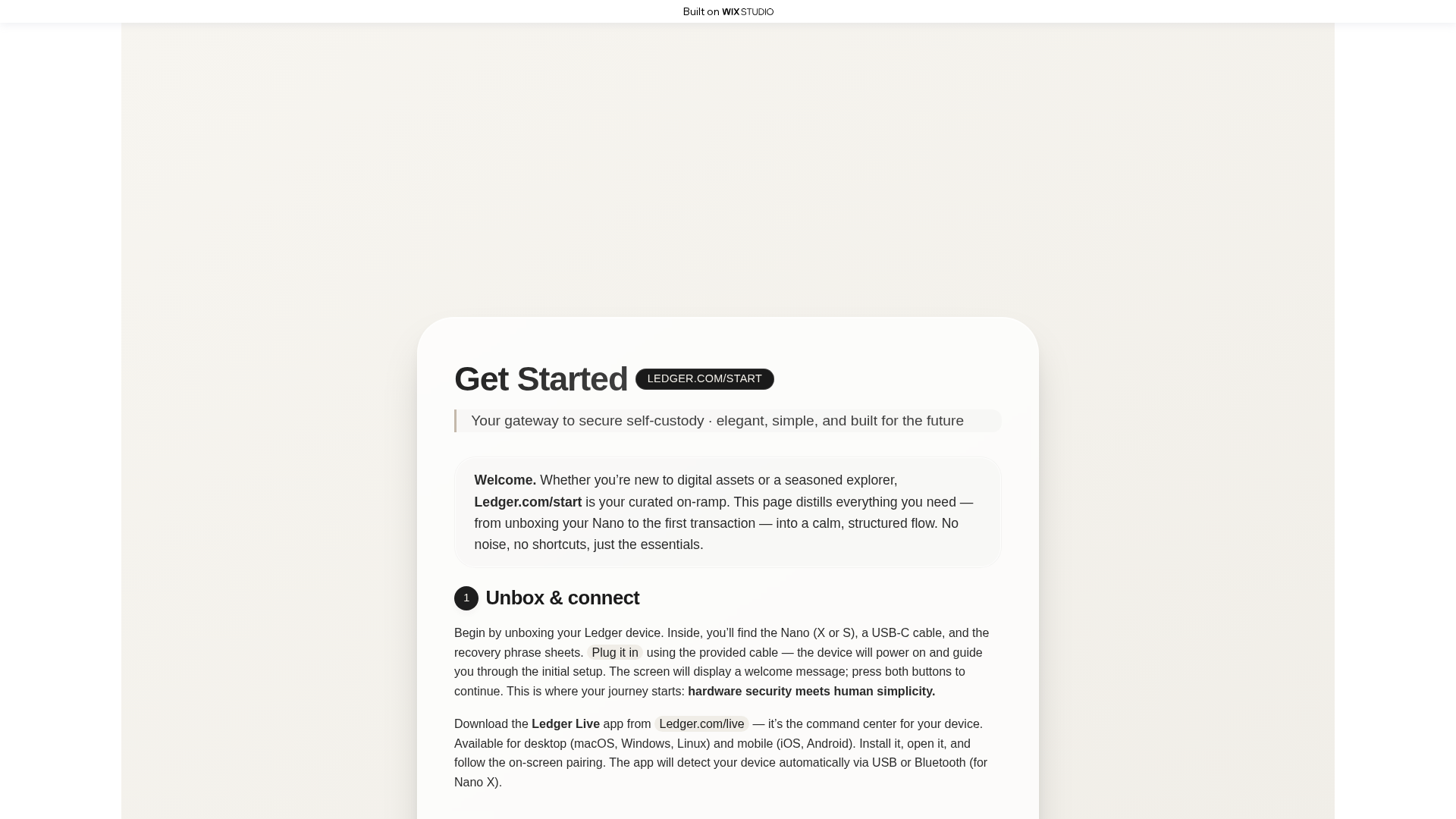 Screenshot of iostarted-ledgrecdn.wixstudio.com