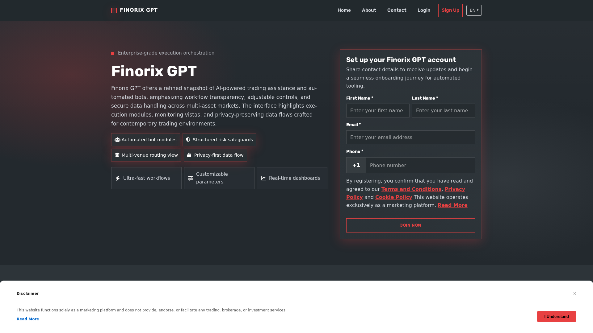 Screenshot of finorixgpt.shop