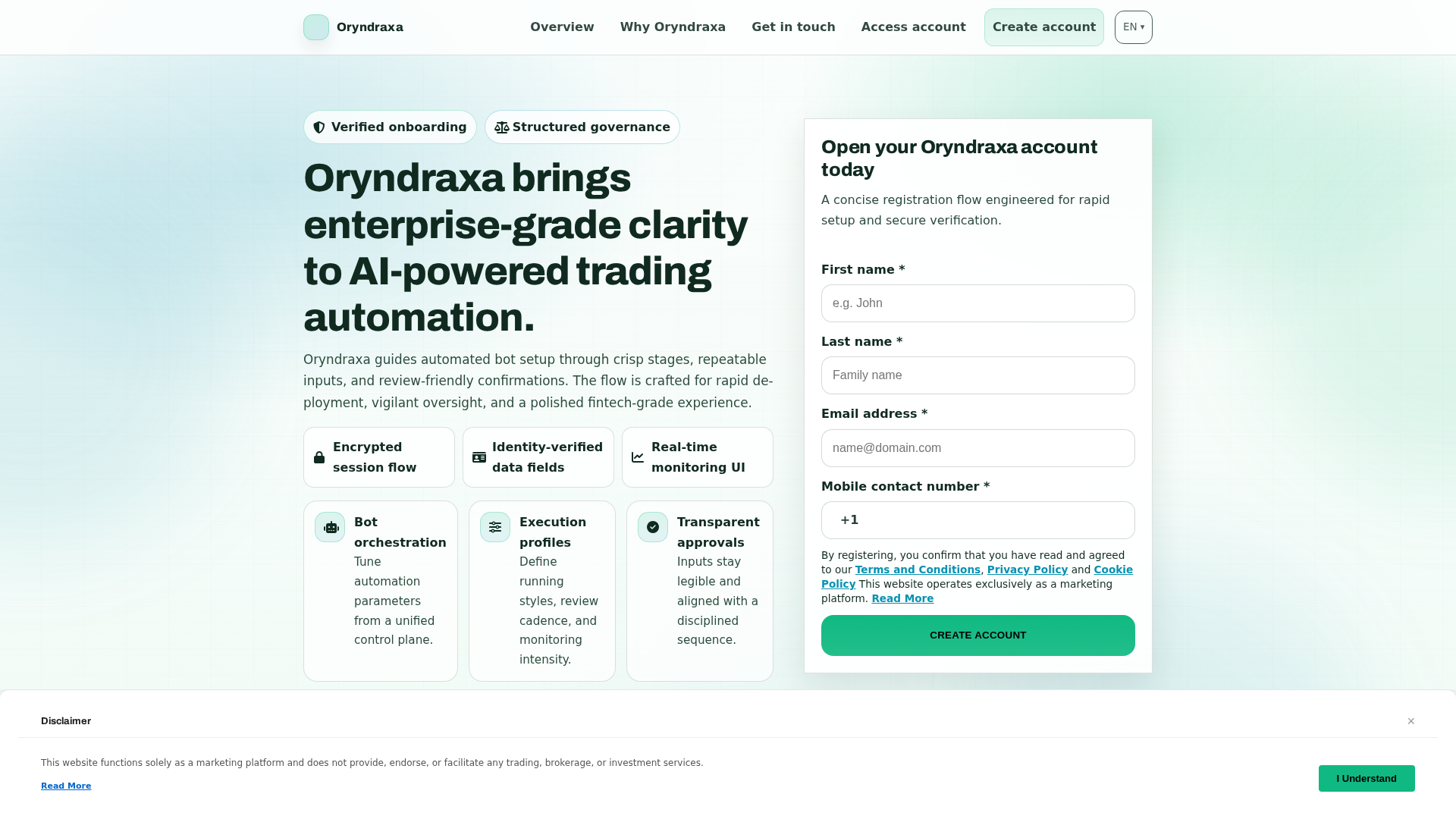 Screenshot of oryndraxa.digital