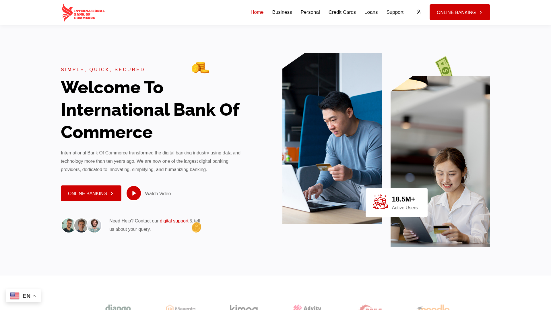 Screenshot of intlbofcomm.com