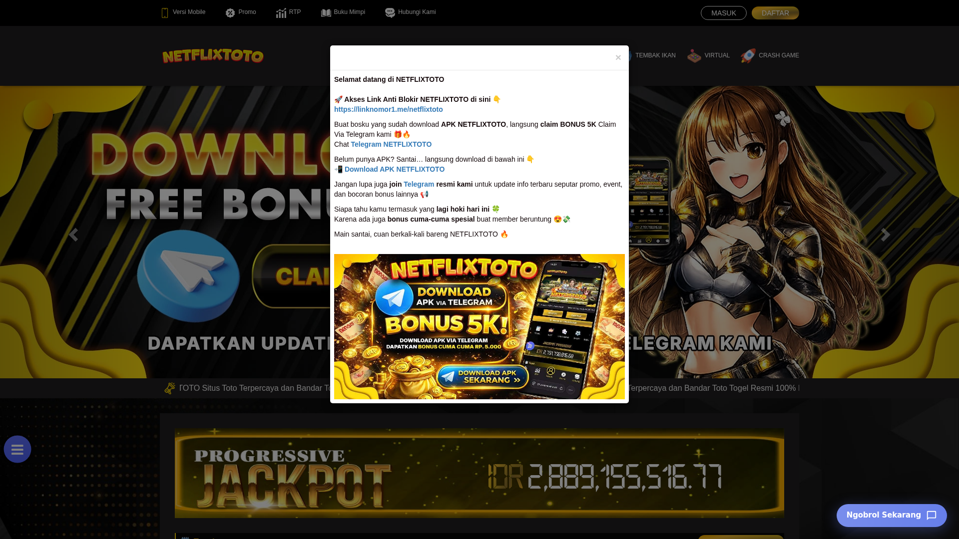 Screenshot of apk1netflixtoto.top