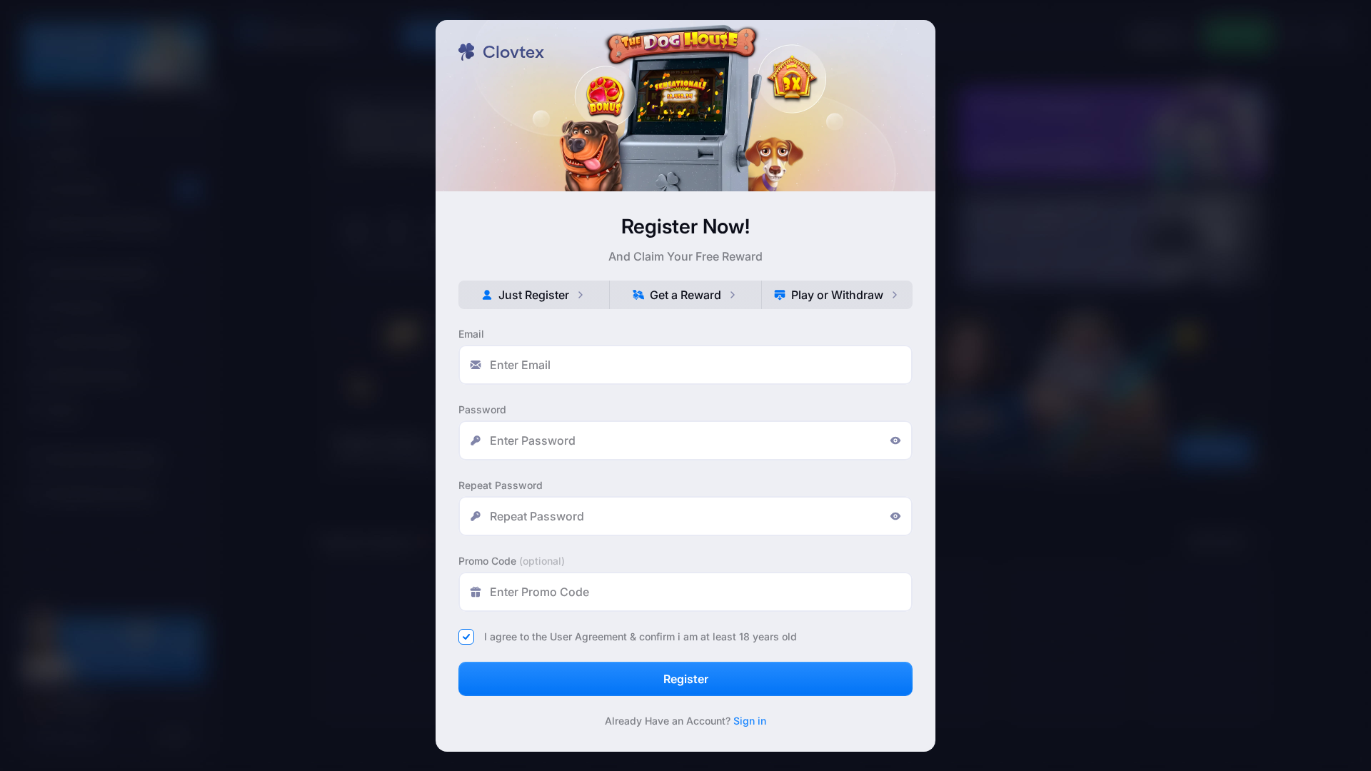 Screenshot of clovtex.com