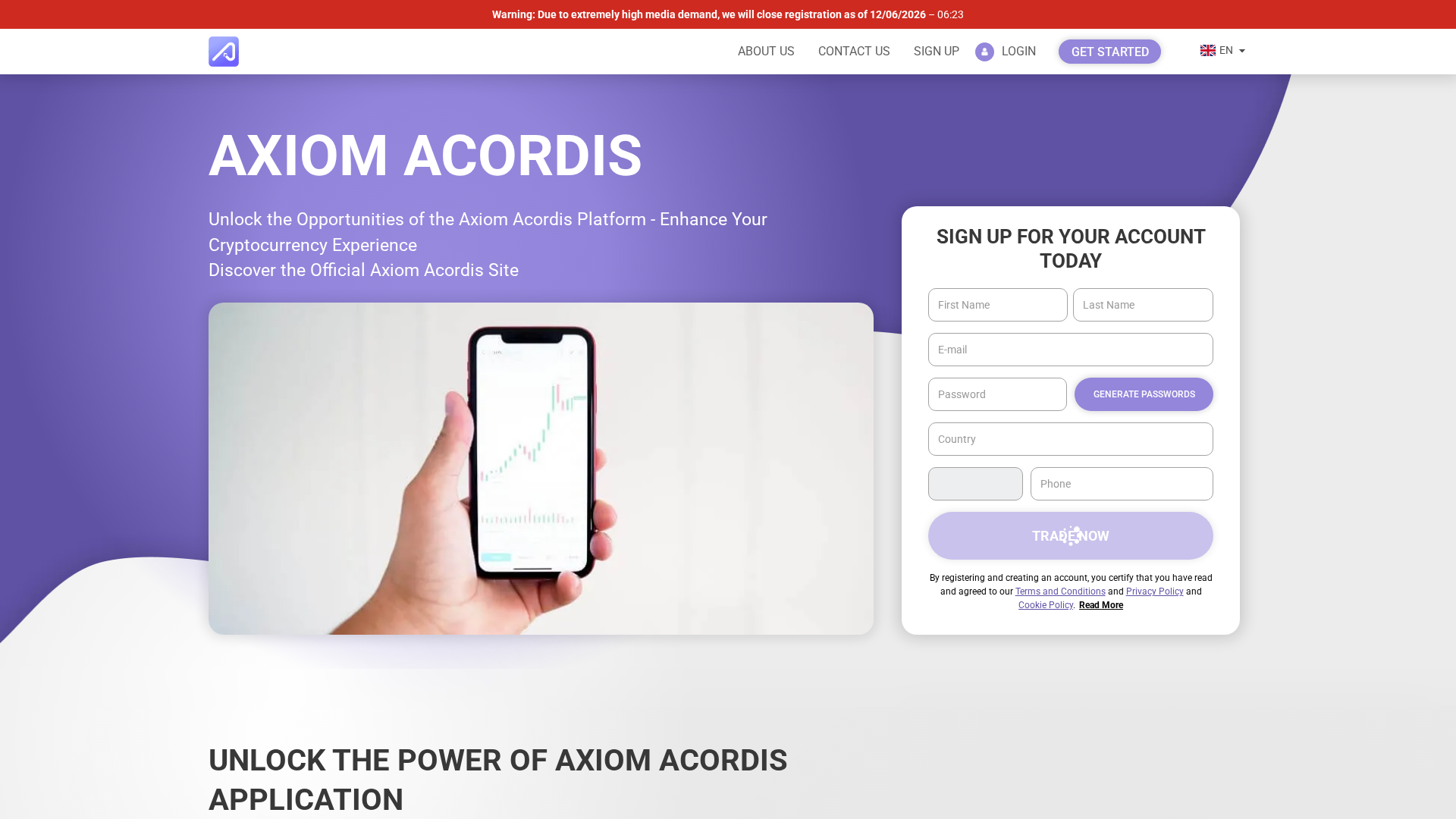 Screenshot of axiomacordissystem-com.financecryptoworld.com