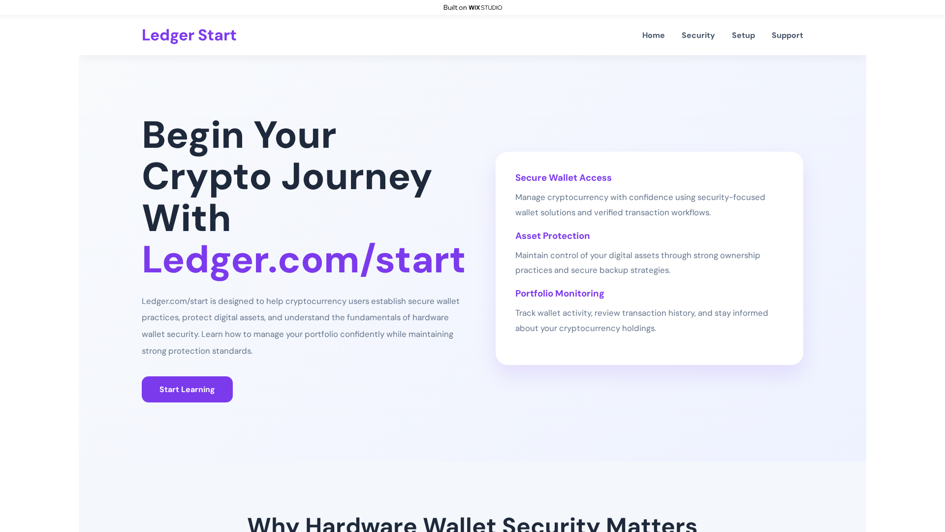 Screenshot of setup-livestart.wixstudio.com