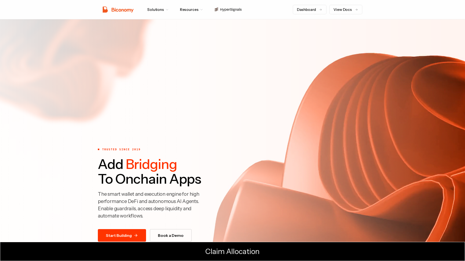 Screenshot of biconomyallocation.live