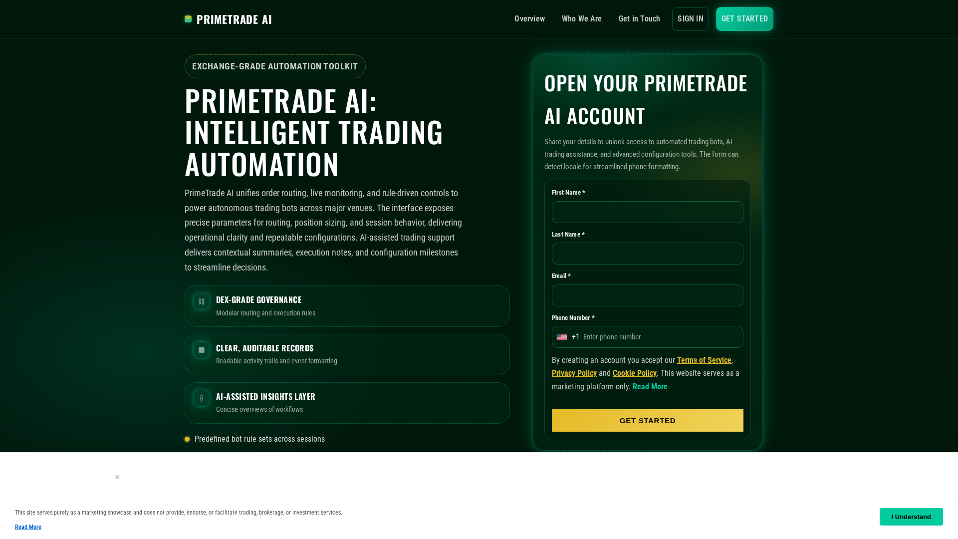 Screenshot of primetradeai-engine.com