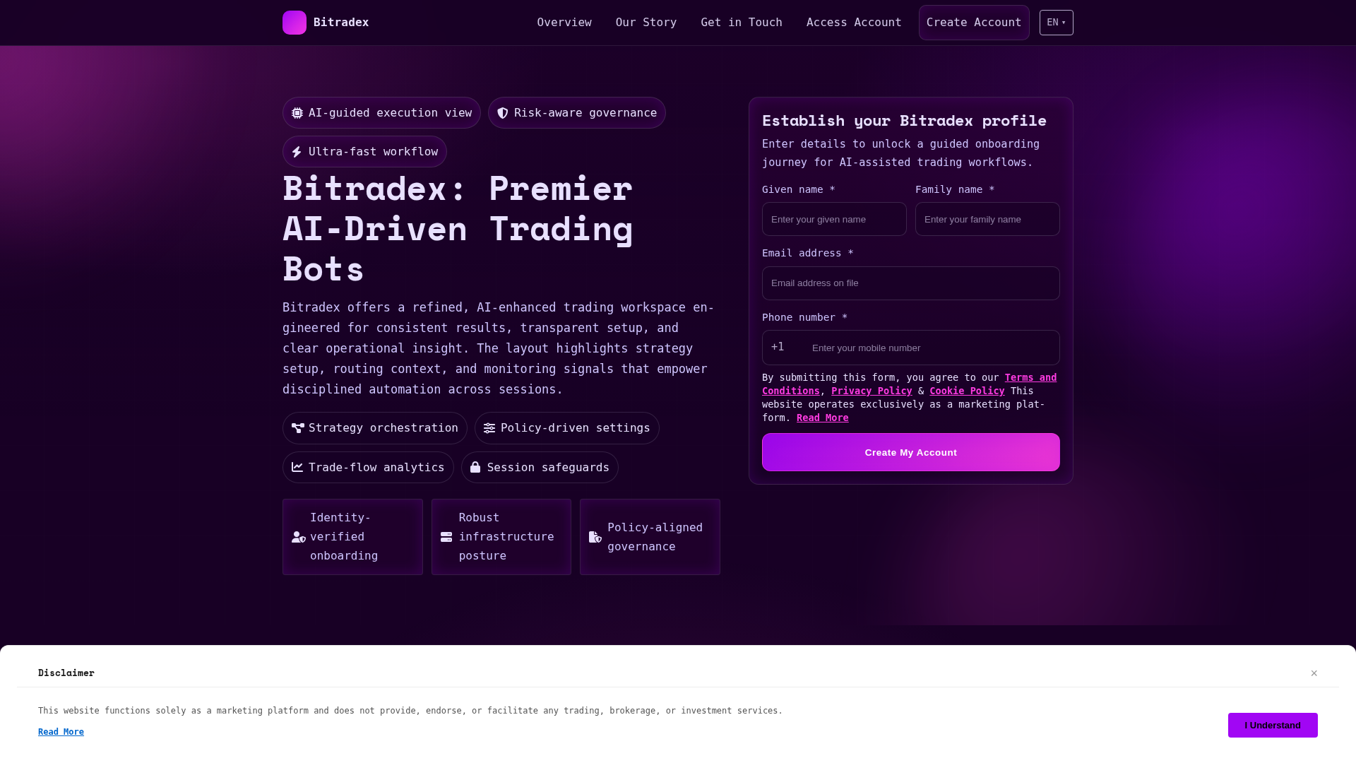 Screenshot of bitradexsystem.click