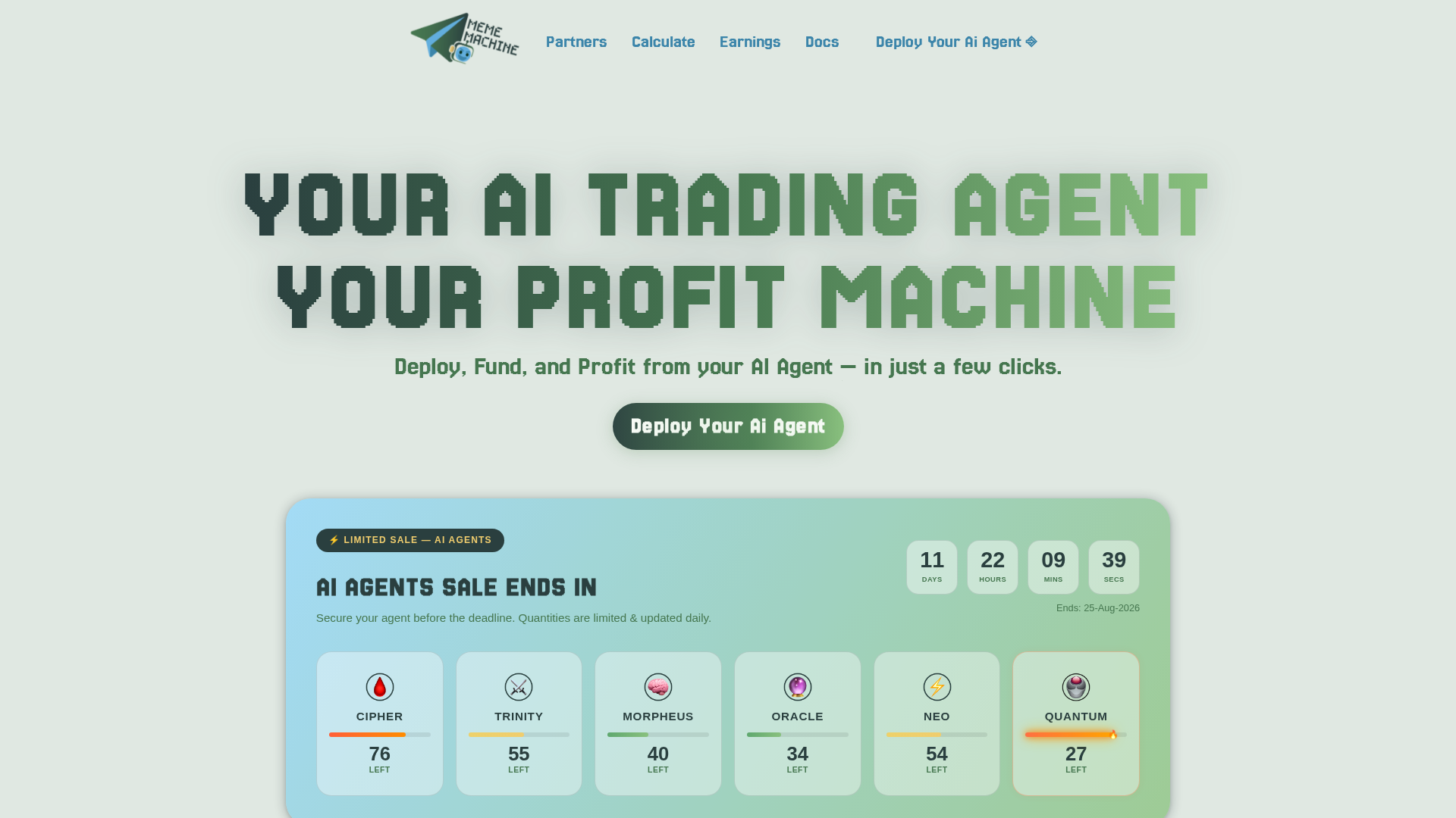 Screenshot of mememachine.tech