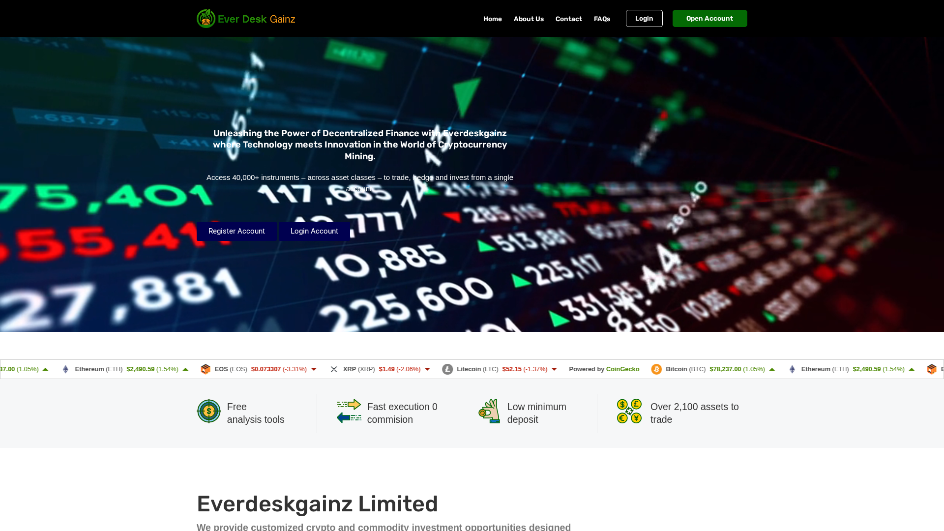 Screenshot of everdeskgainz.com