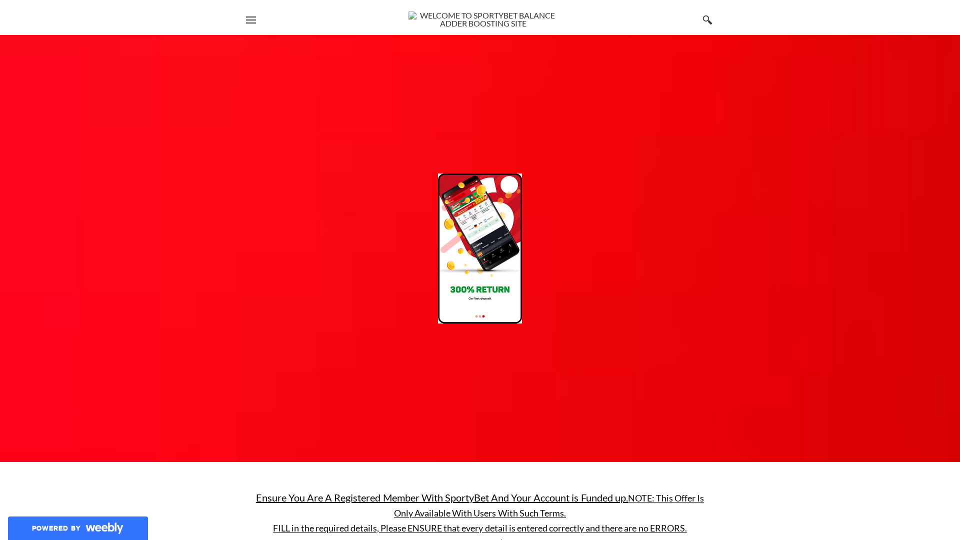 Screenshot of sportybetbalanceadder03.weebly.com