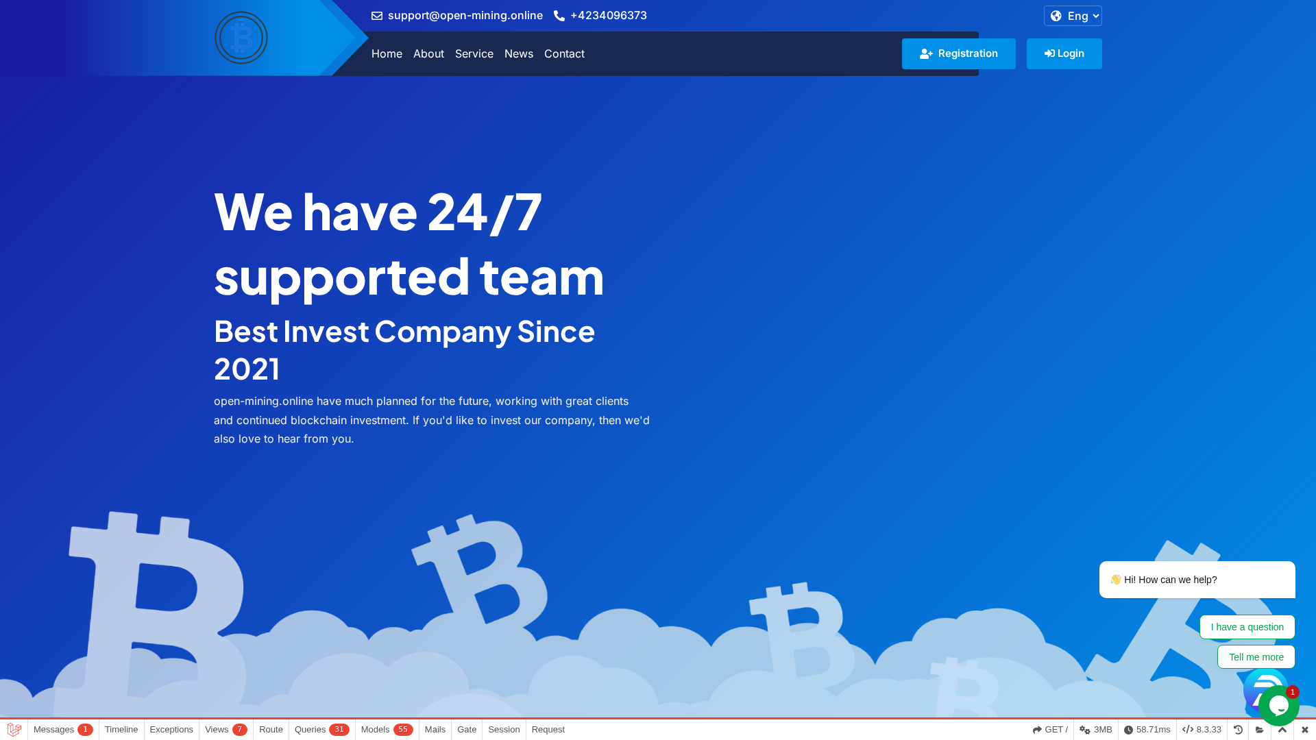 Screenshot of open-mining.online
