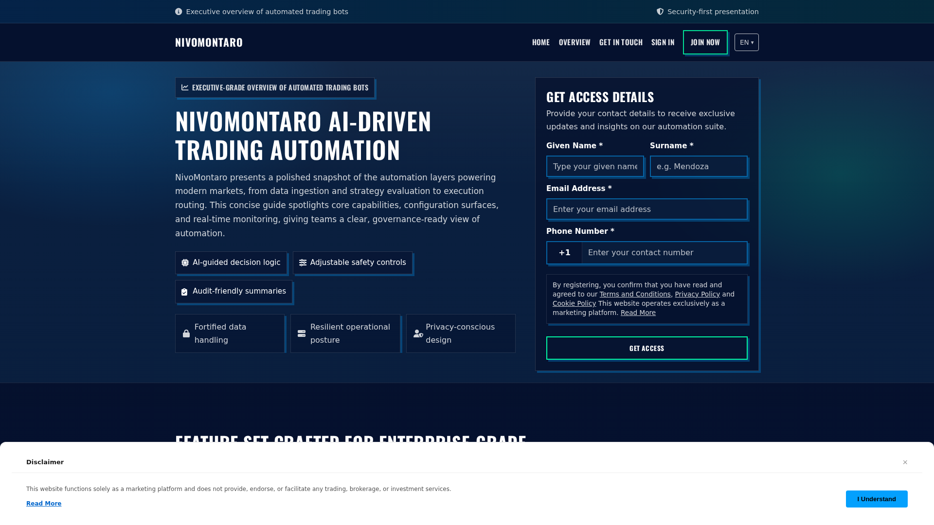Screenshot of nivomontaro.click