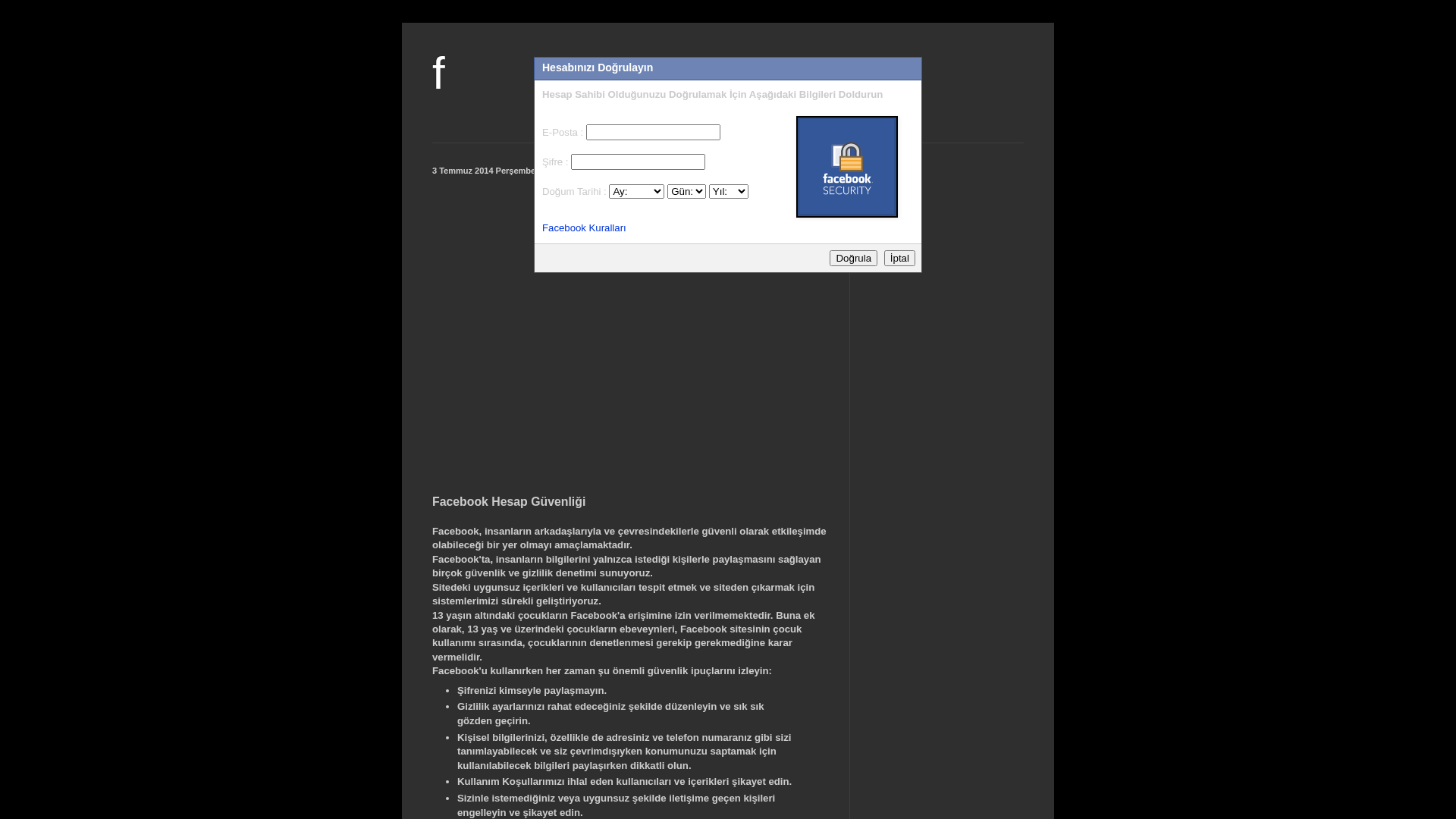 Screenshot of secutury-facebook.blogspot.com