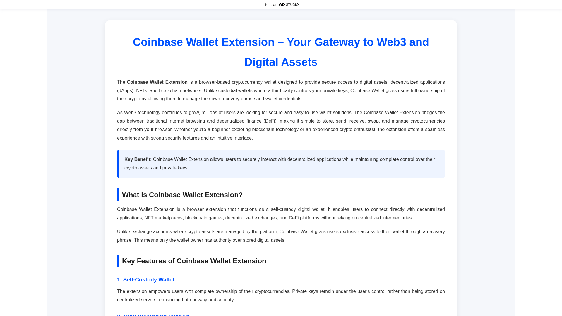 Screenshot of koinbase-home.wixstudio.com