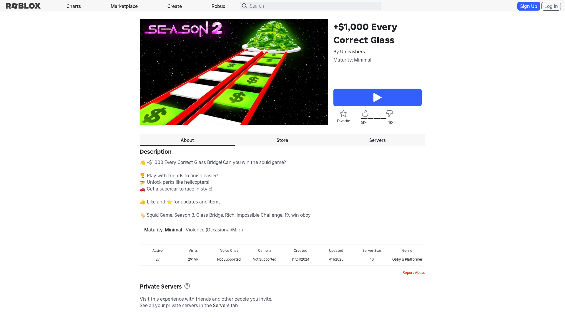 Screenshot of www.roblox.com.bi