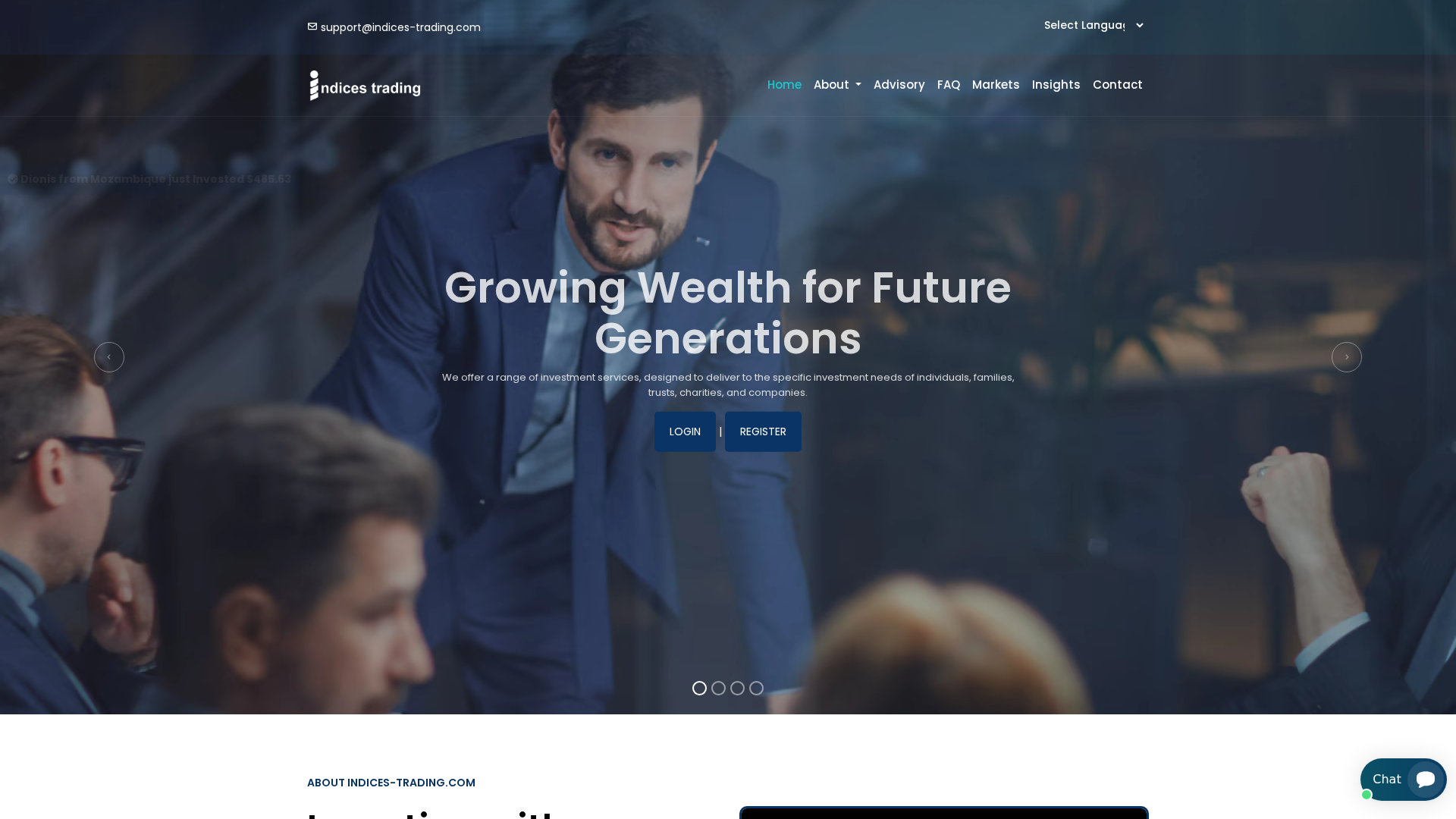 Screenshot of indices-trading.com