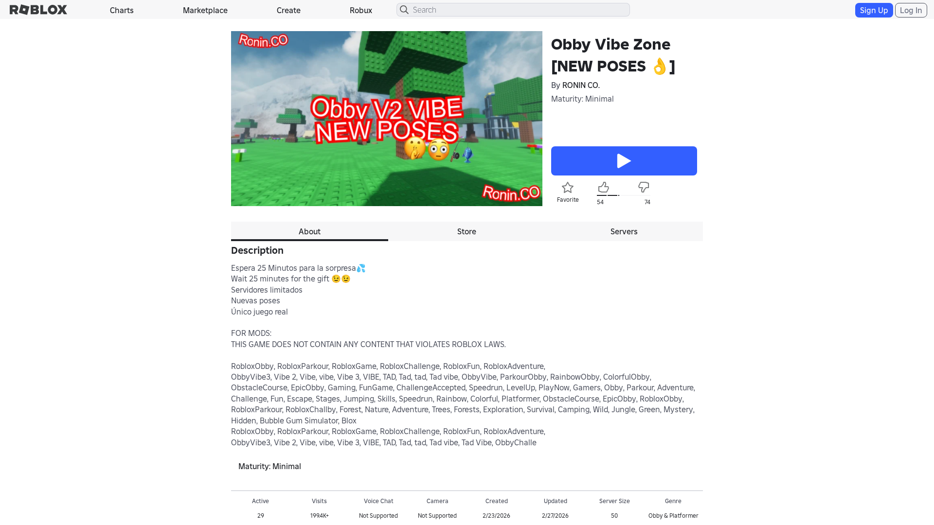 Screenshot of www.roblox.com.et