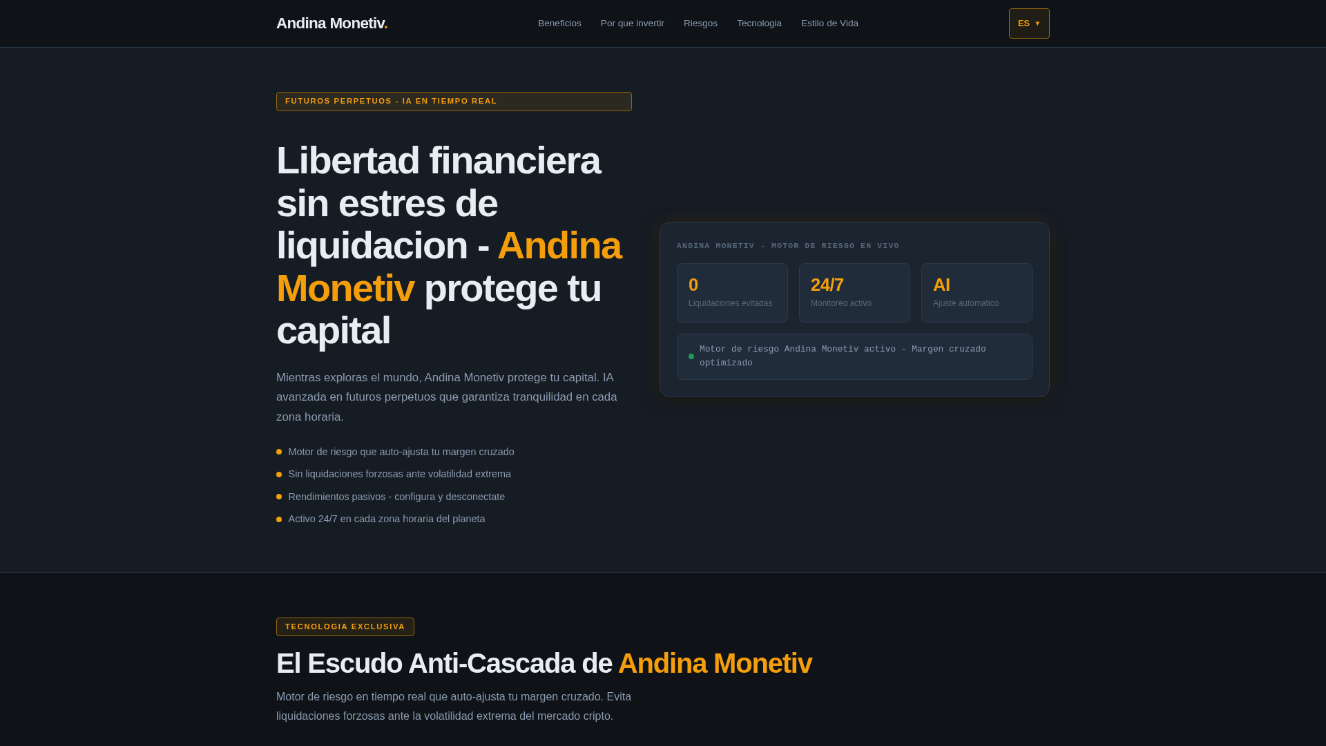 Screenshot of andinamonetiv.com