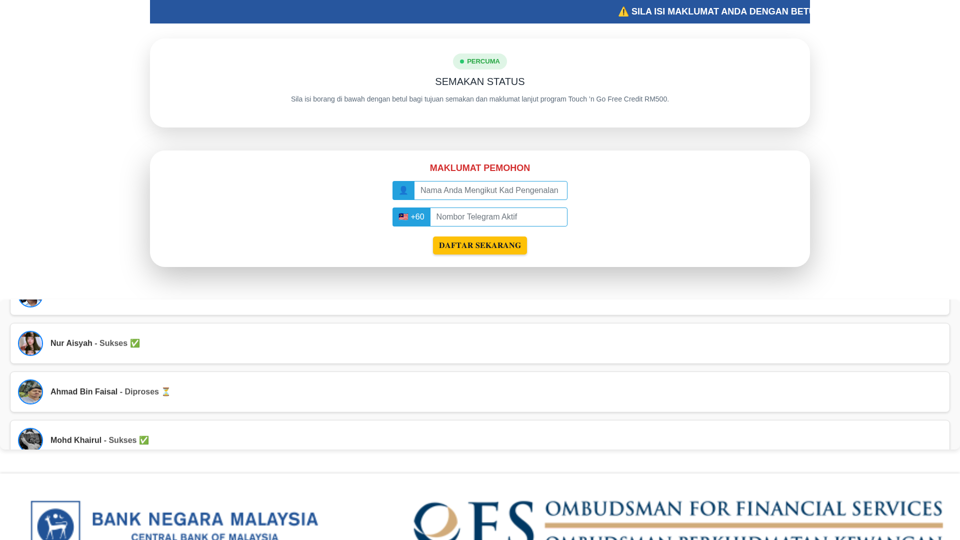 Screenshot of ramm.my-portalregistration.com