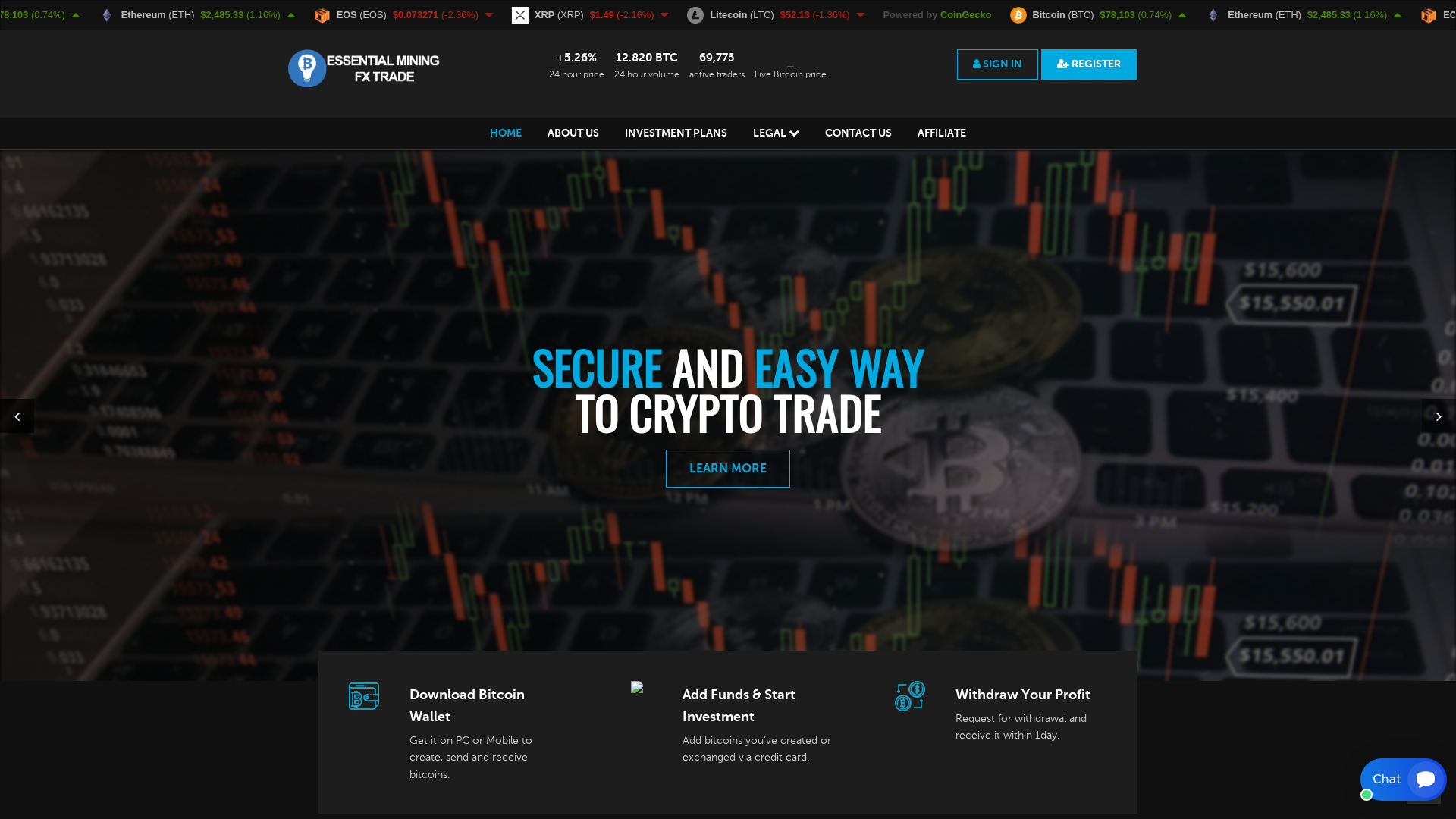 Screenshot of essentialfxtrade.com