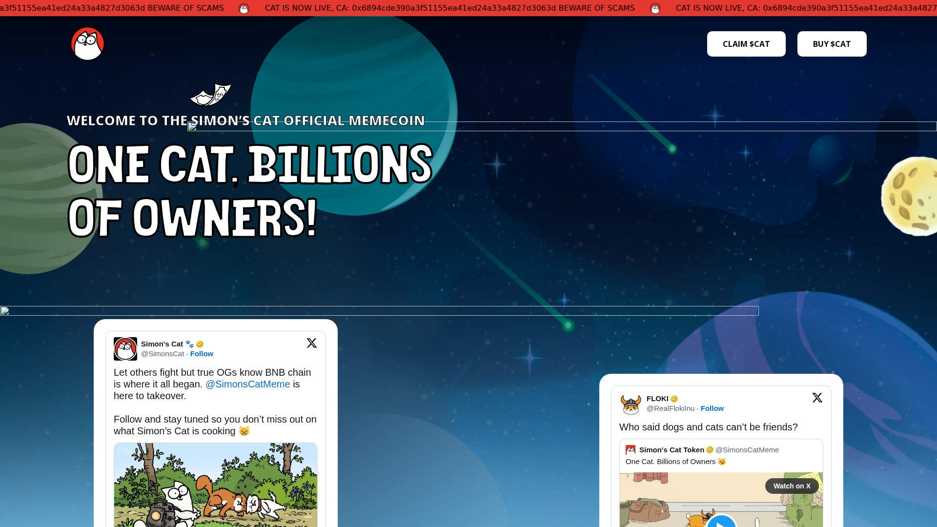 Screenshot of simonscat-token.pages.dev