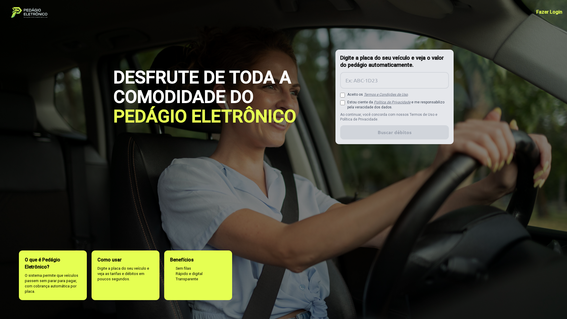 Screenshot of pedagio-eletronic.vercel.app
