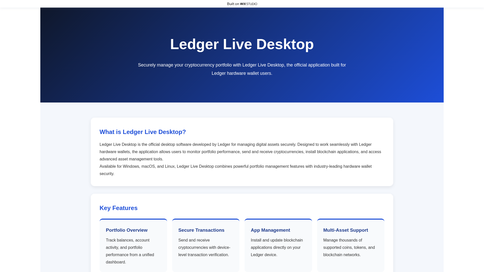 Screenshot of livedesktop-en.wixstudio.com