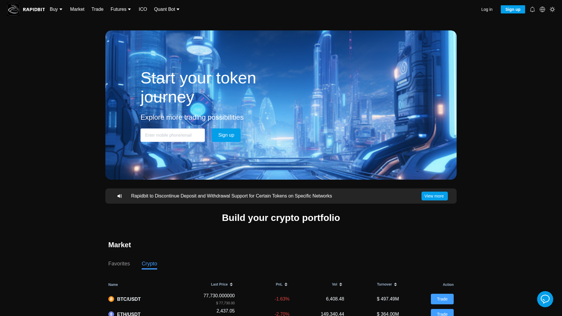 Screenshot of rapidbit.vip