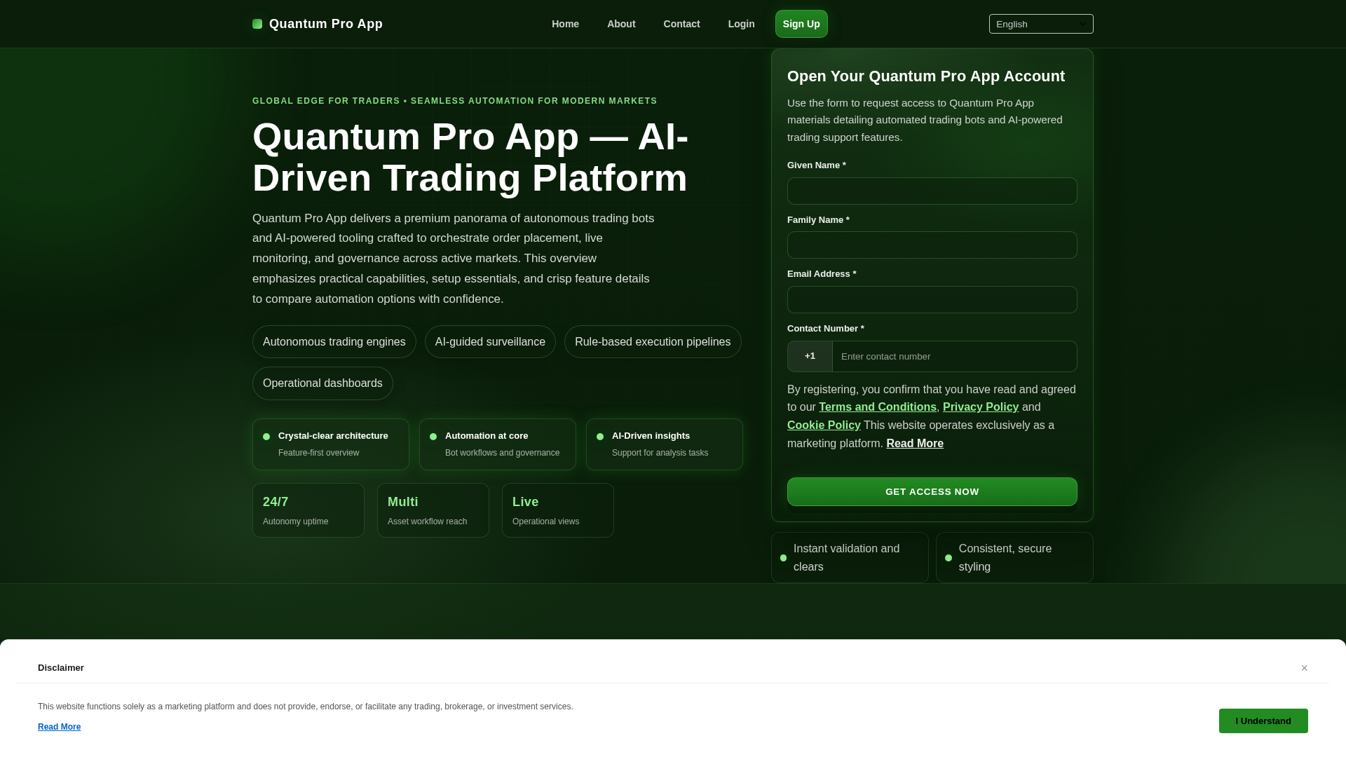 Screenshot of quantumpro-app.pro