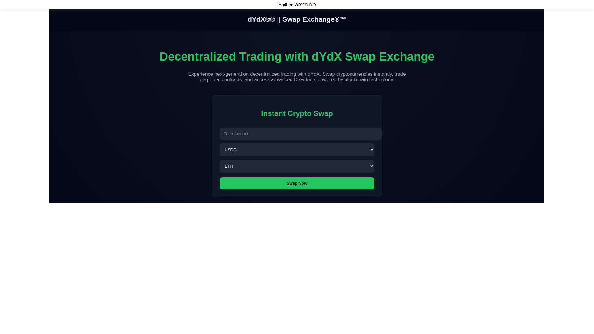 Screenshot of iostart-dydxx.wixstudio.com